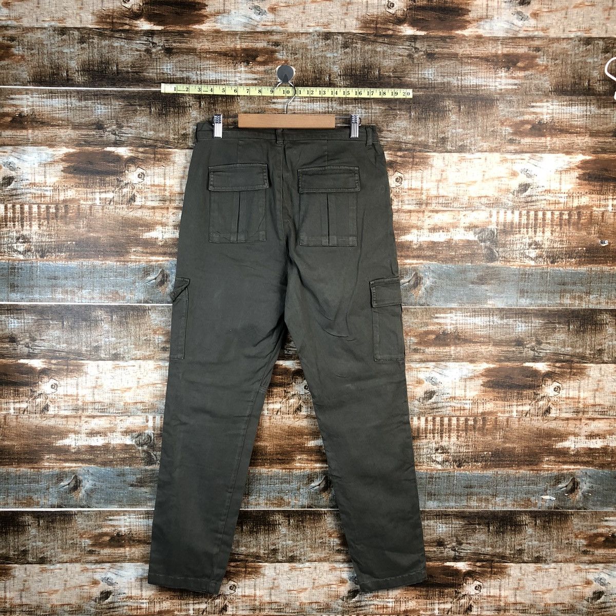 Japanese Brand Denimus Green Cargo Multipocket Pants #A2538 Size US 29 - 16 Thumbnail