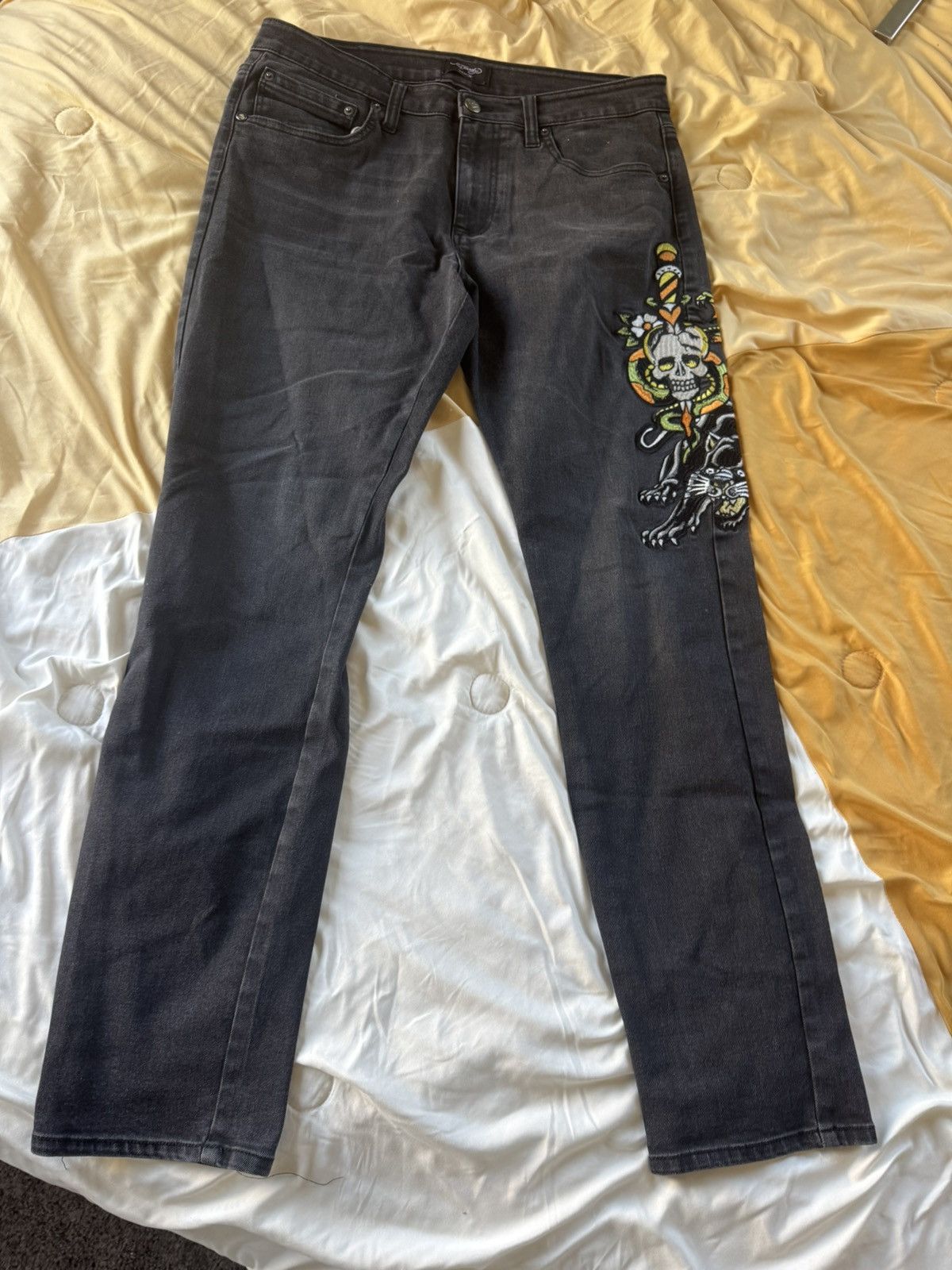 Ed Hardy Ed hardy jeans | Panther skull Size US 34 / EU 50 - 3 Thumbnail