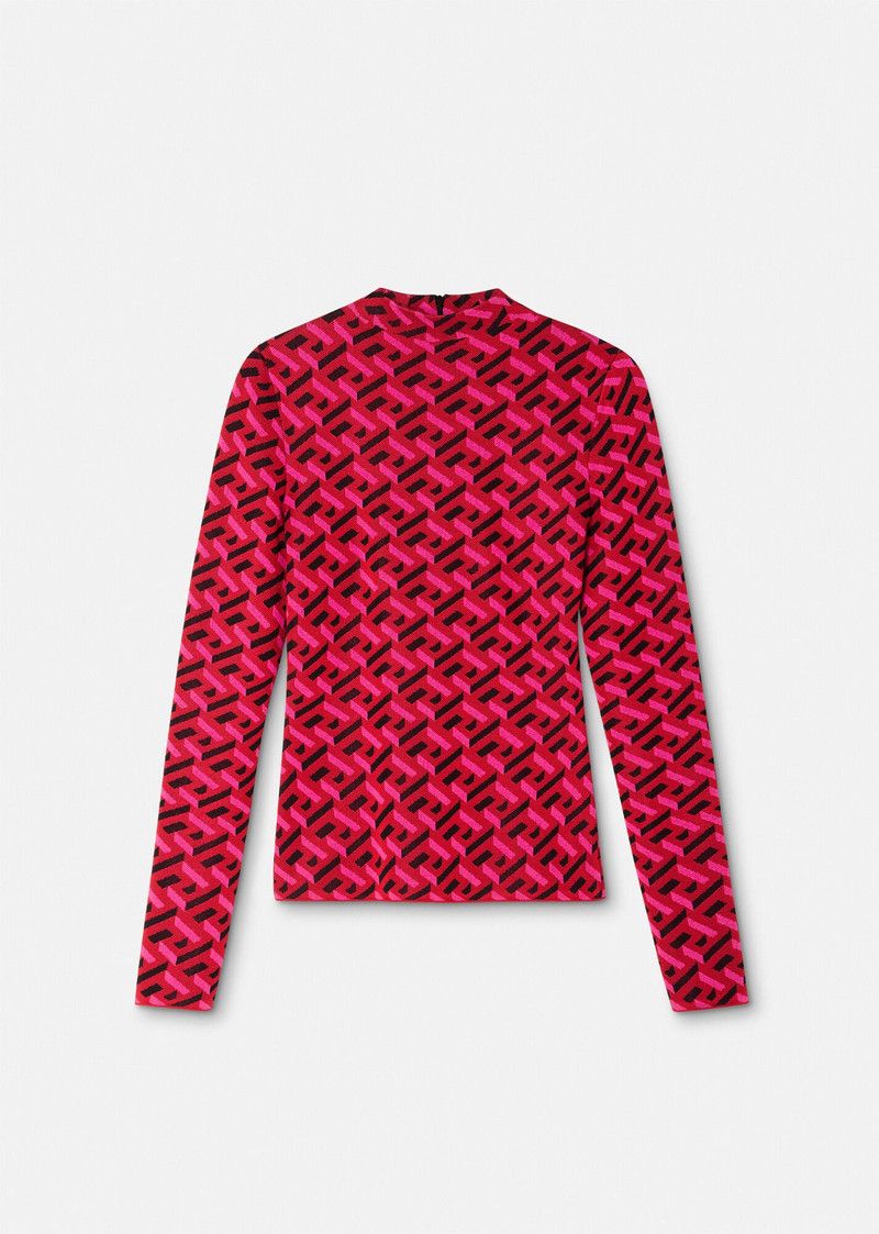 Versace o1y0226 Turtleneck Sweater in Multicolor Size XS / US 0-2 / IT 36-38 - 1 Thumbnail