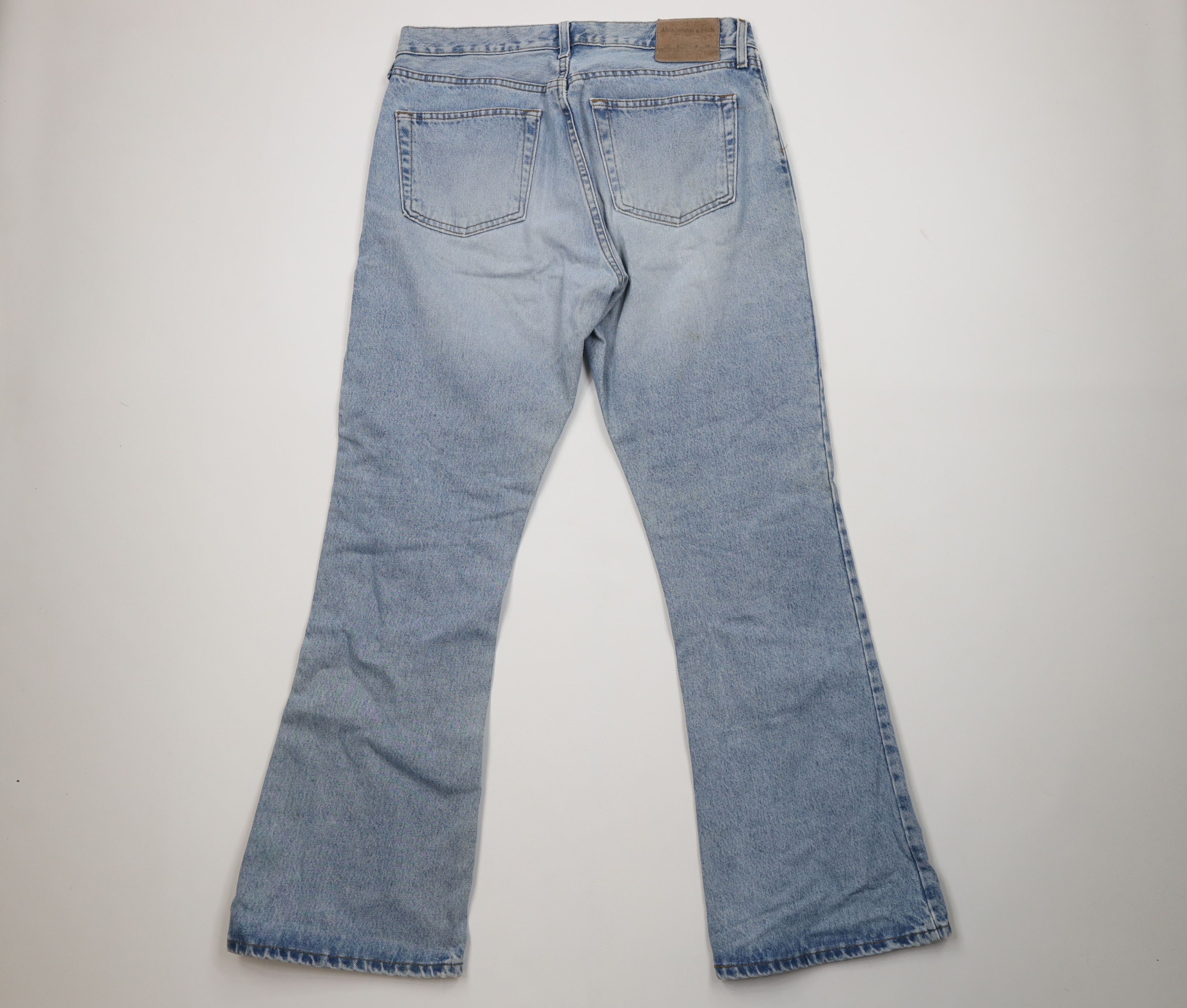 Abercrombie & Fitch Vintage 90s Y2K Abercrombie & Fitch Flare Wide Leg Jeans USA Size 34" / US 12 / IT 48 - 10 Thumbnail