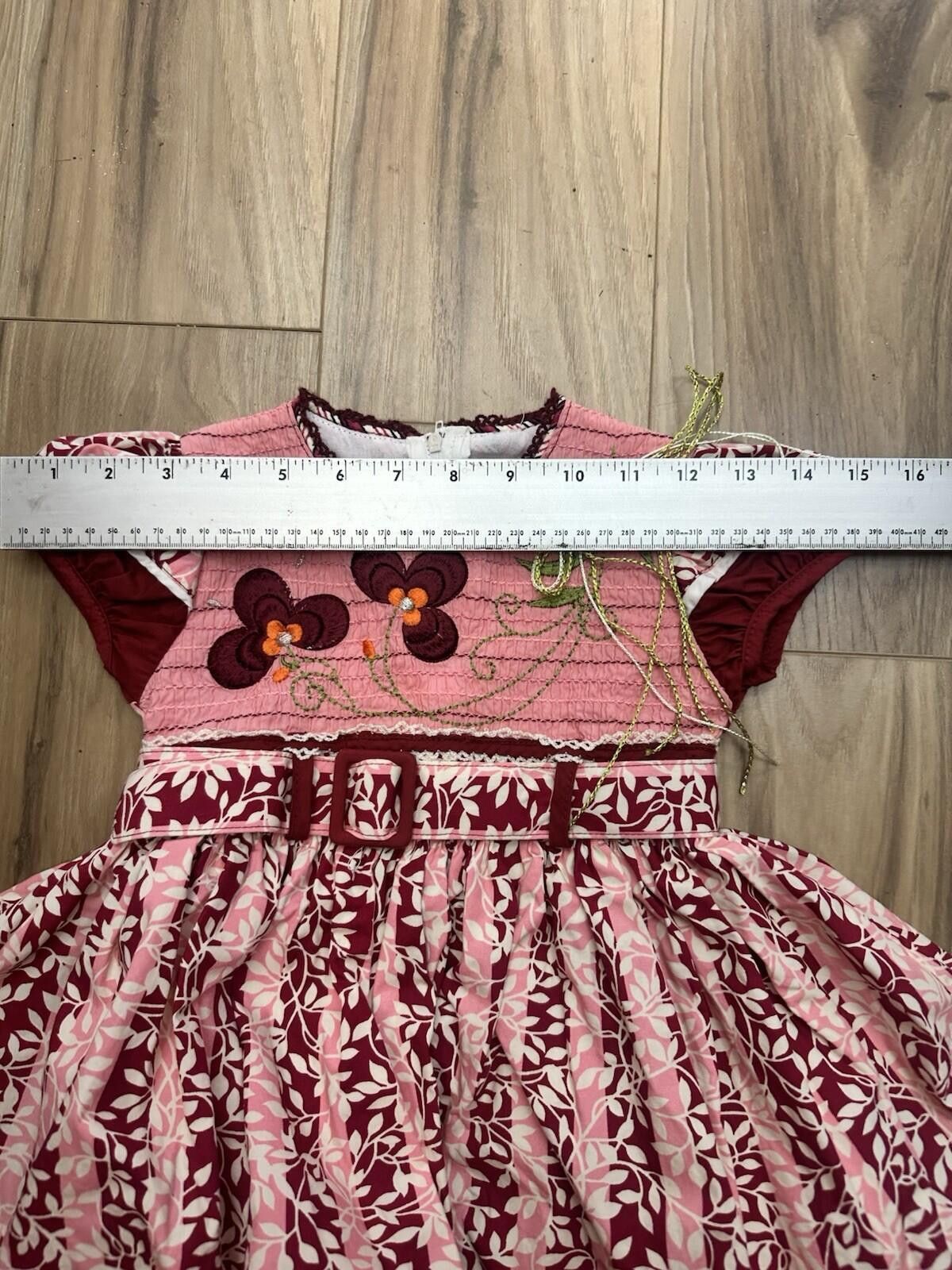 Other Girls Burgundy A Line Floral Two Layer Dress Size 4 T Size ONE SIZE - 7 Thumbnail