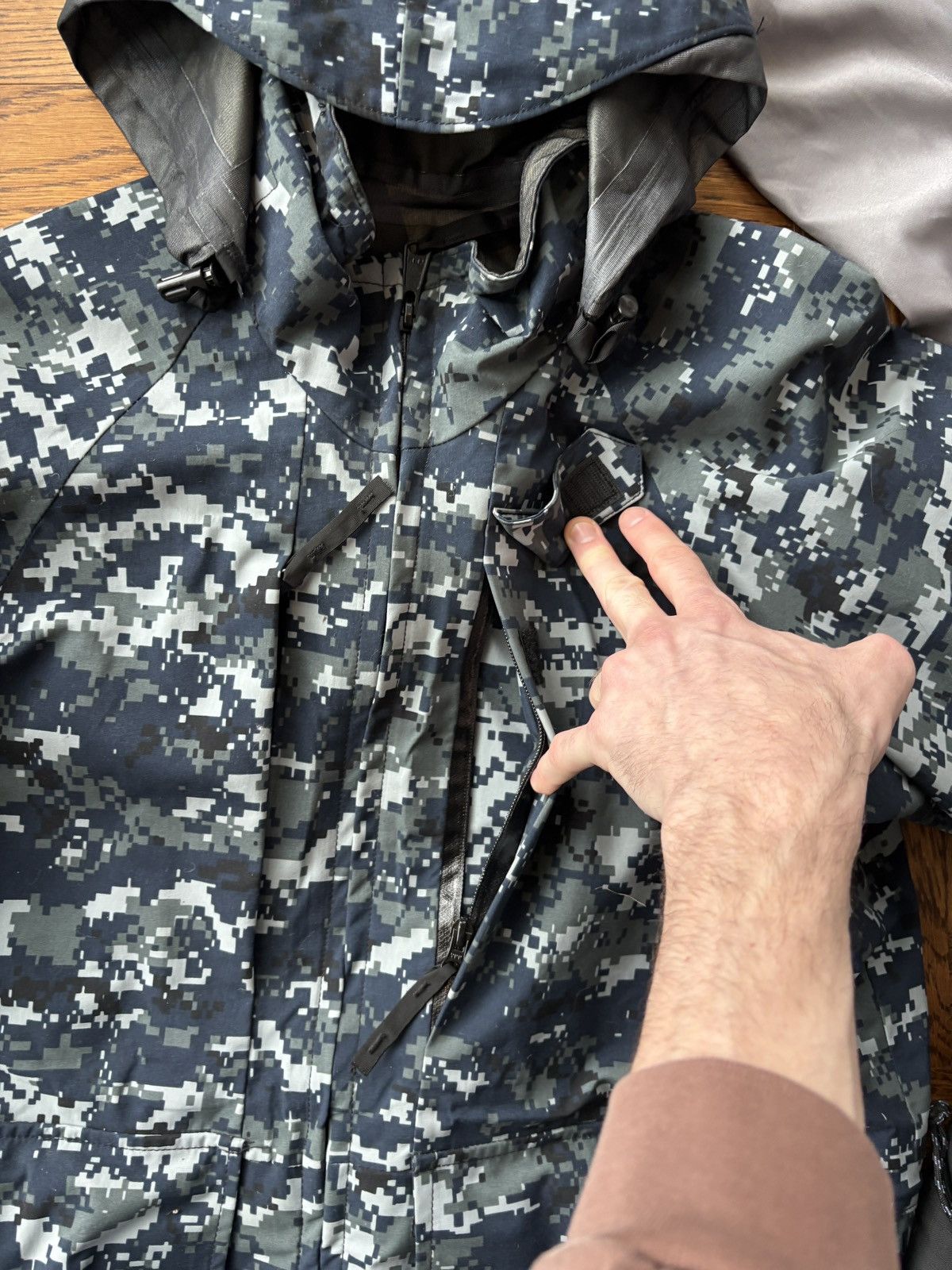 Goretex 2016 Digital Camo US Navy Parka Short Army Shell Jacket Size US S / EU 44-46 / 1 - 10 Thumbnail