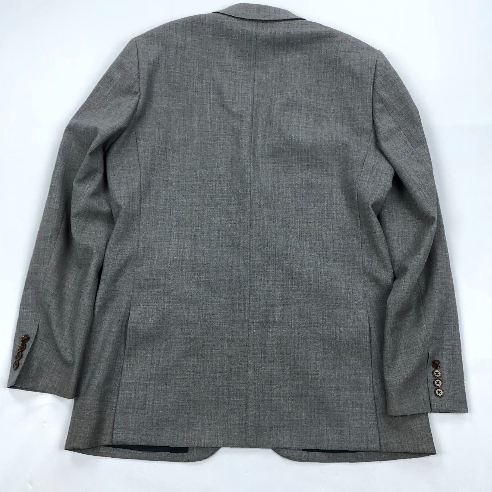 J.Crew J. Crew Blazer 42L Wool Men Notch Lapel Double Vent Check Gray Sport Coat Regular Size 42 Mens Size 42R - 7 Thumbnail