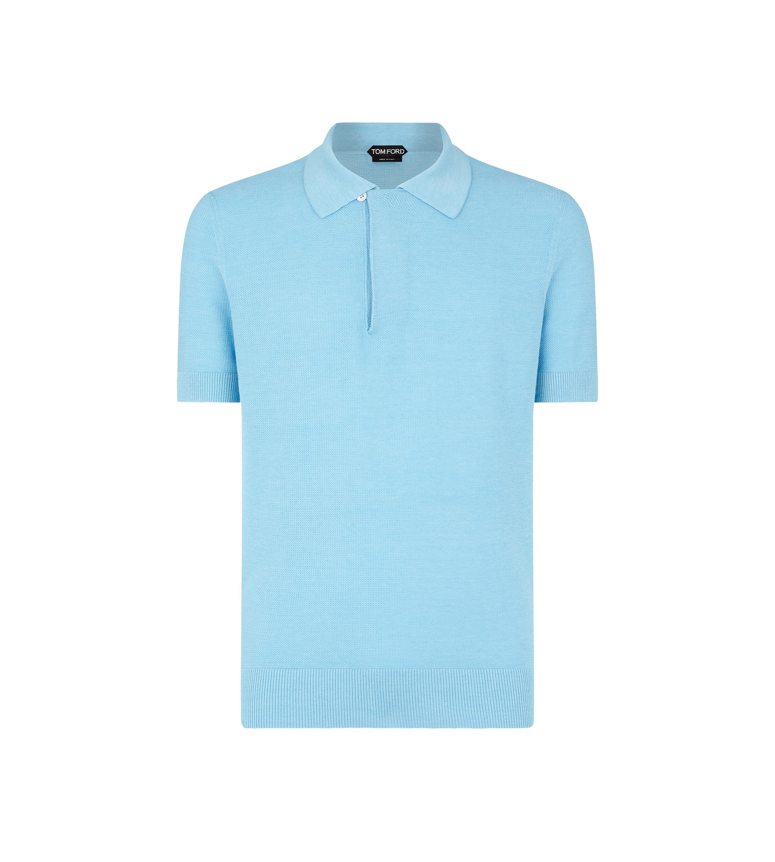 Tom Ford o1w1db10425 KPS010 Polo Shirt in Blue Size US M / EU 48-50 / 2 - 1 Thumbnail