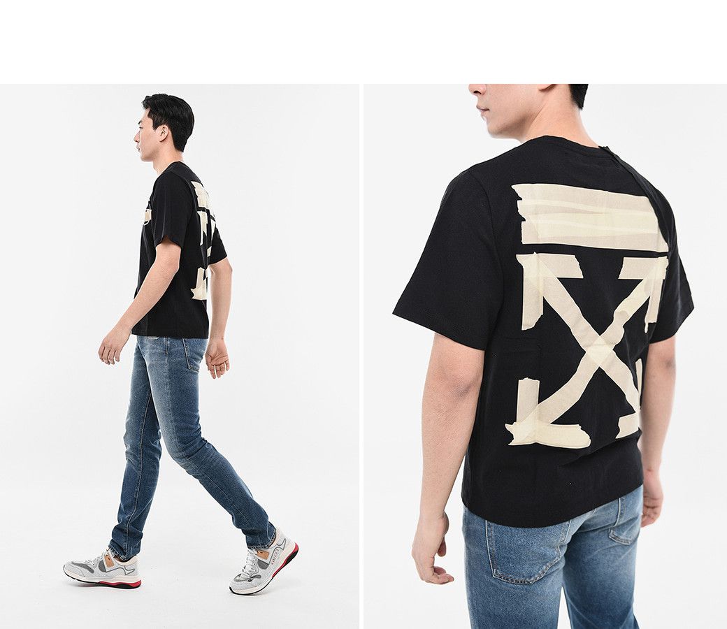 Off-White Purple Reconstructed Tape Arrows Logo T-Shirt Size US XXL / EU 58 / 5 - 6 Thumbnail