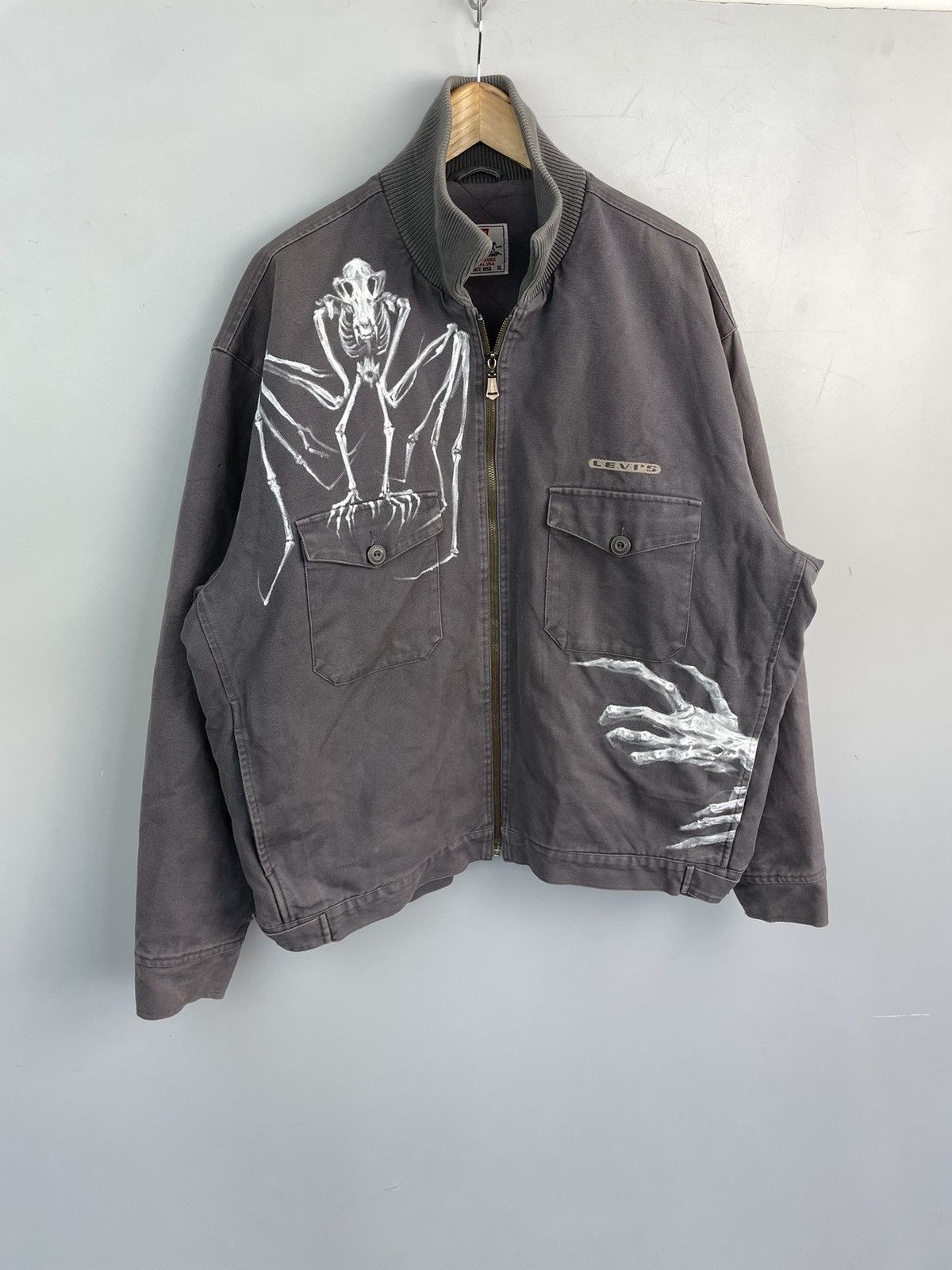 Levi's × Vintage Vintage Levi’s custom destroyed jacket bomber style y2k Size US XL / EU 56 / 4 - 3 Thumbnail