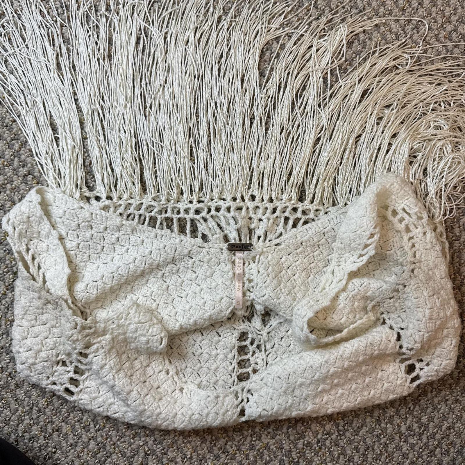 Other Cute white crochet fringe boho tank Size S / US 4 / IT 40 - 8 Thumbnail