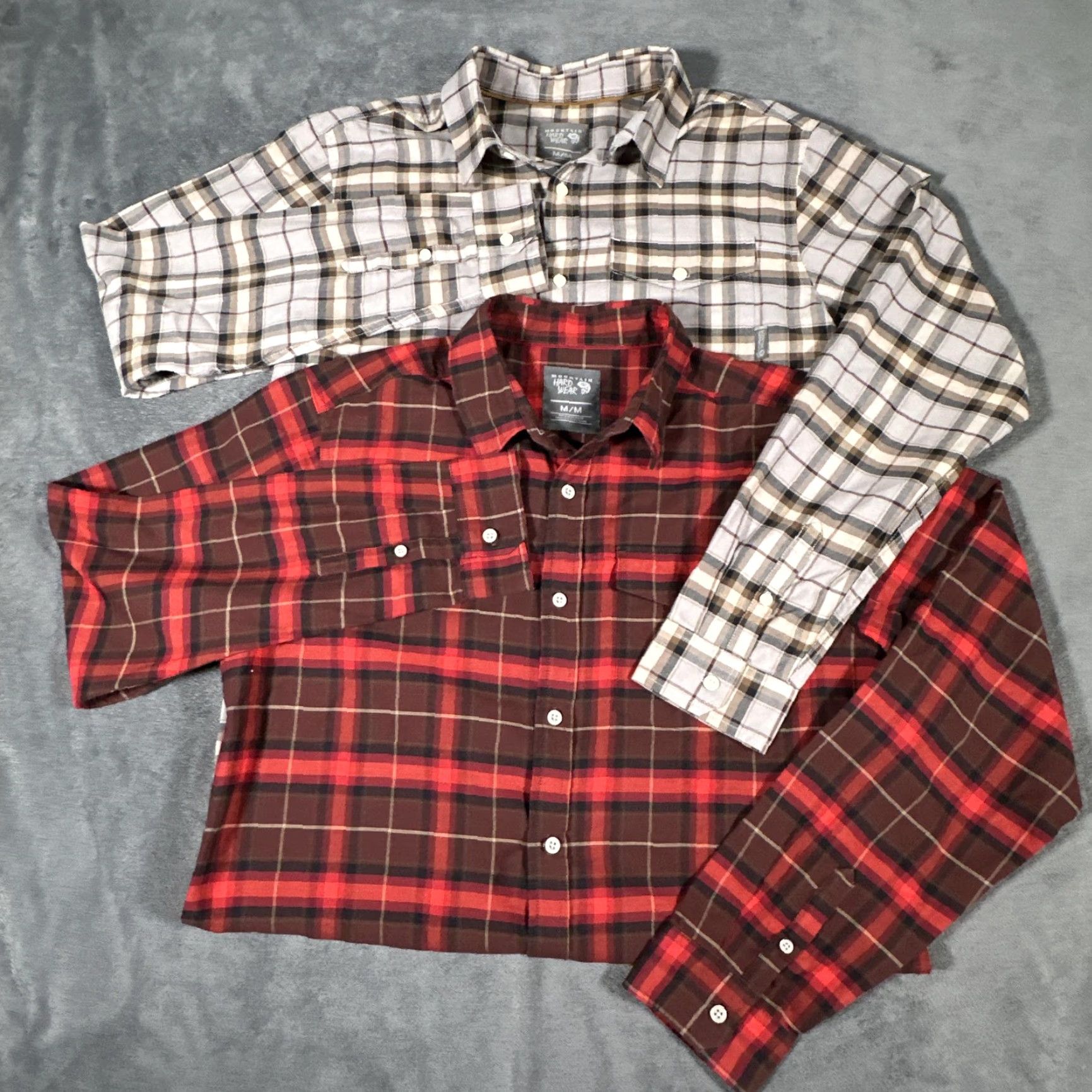 Mountain Hardwear VINTAGE? (No) Mountain Hardwear Shirt Mens M Plaid Flannel Lot 2 Red Gray Outdoor Hiking Button-Up Casual Workwear Travel Size US M / EU 48-50 / 2 - 2 Thumbnail