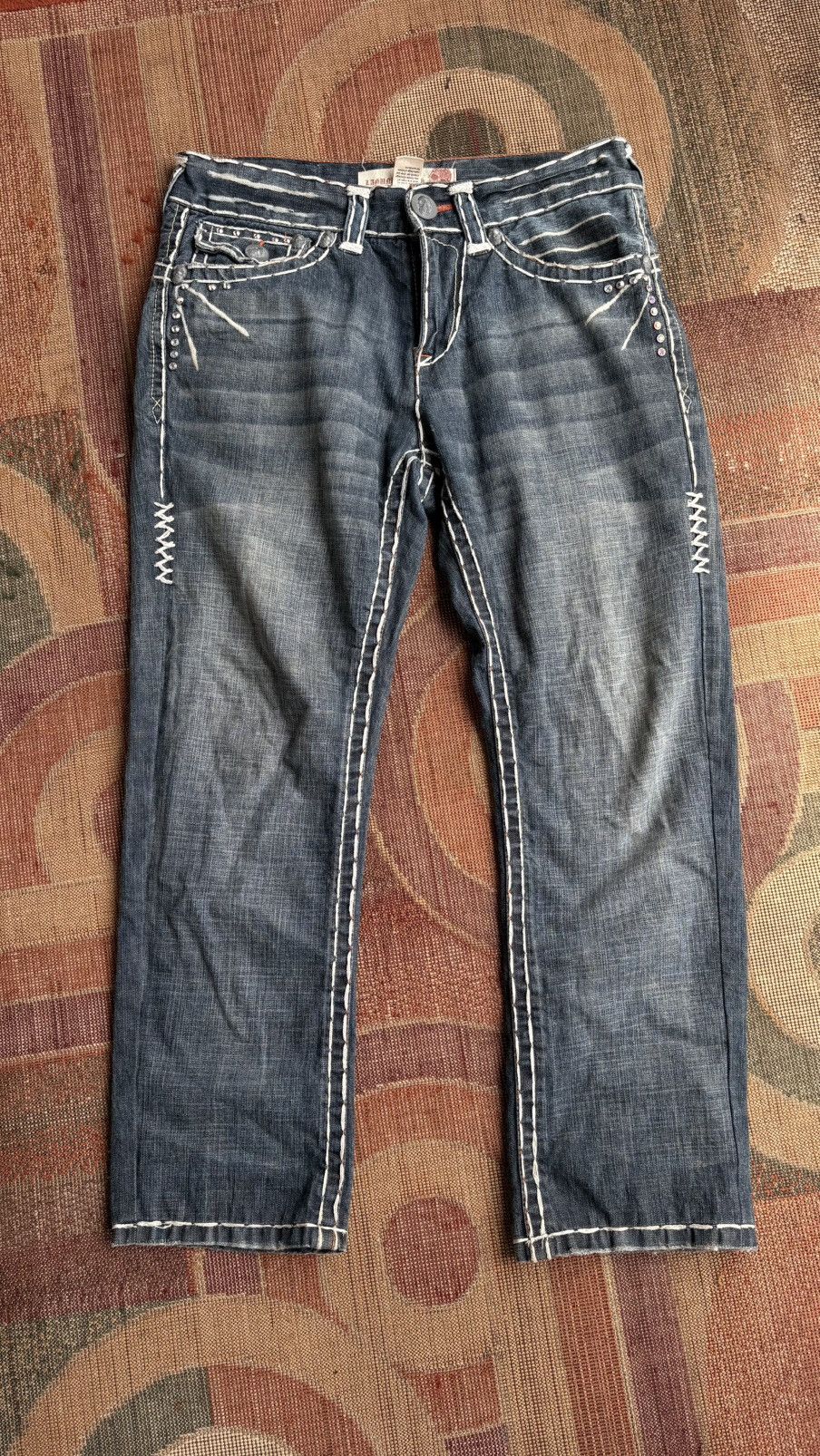 If Six Was Nine Archive Laguna Beach Denim Jeans Skull Size US 31 - 3 Thumbnail