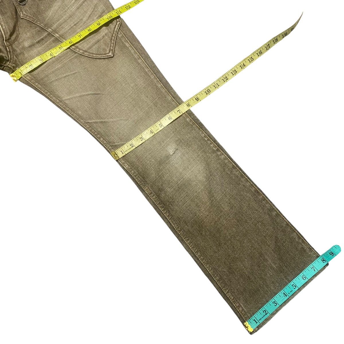 Nicole Club Nicole Club Denim Snake Skin Leather Flare Jeans Size US 29 - 17 Thumbnail