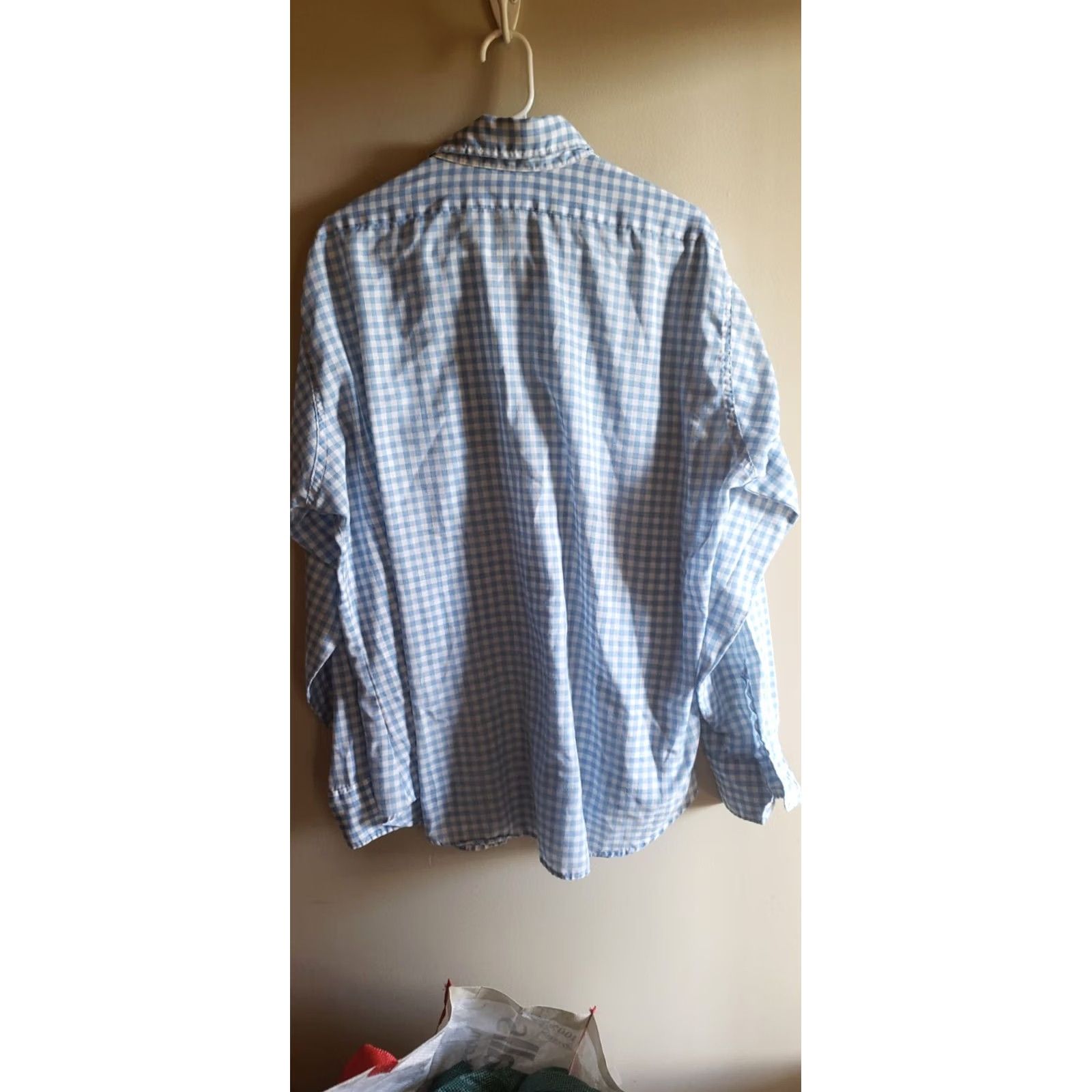 Levi's VINTAGE Levi’s Button-Down Shirt Blue White Check Cotton XL Long Sleeve Casual Workwear Mens Reg Size US XL / EU 56 / 4 - 6 Thumbnail