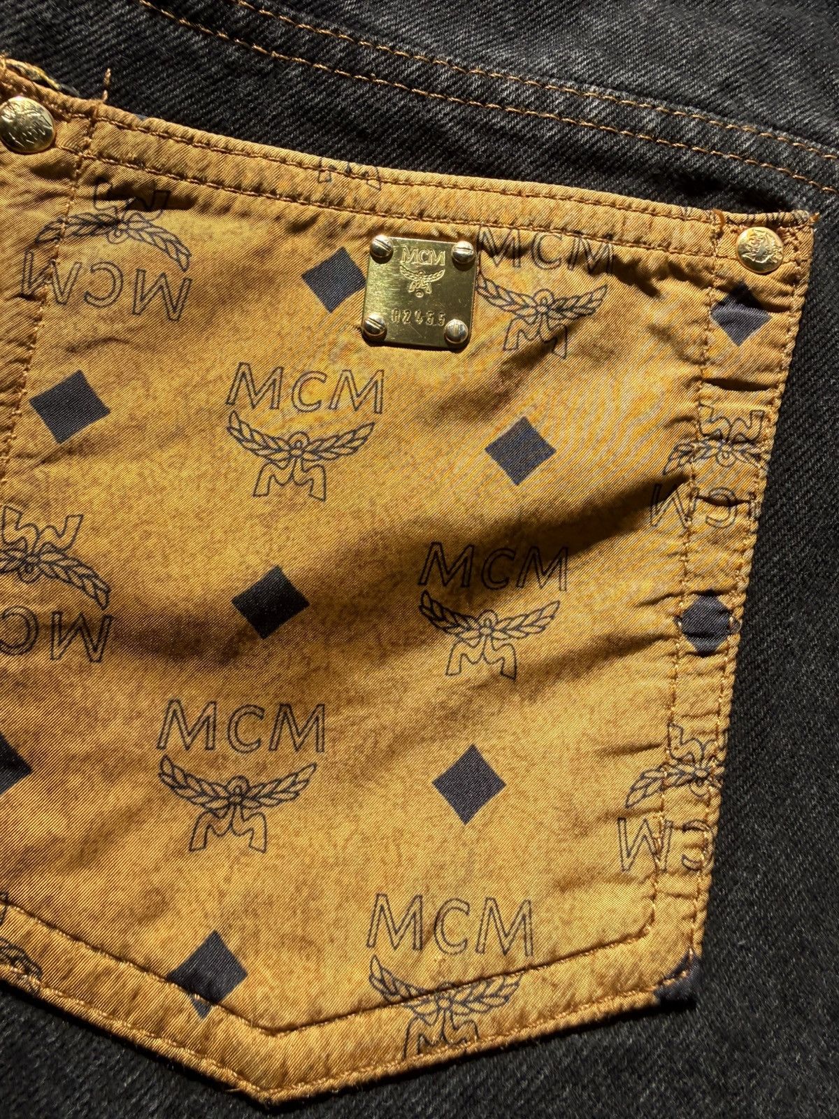 MCM Vintage Mcm denim pant monogram Size 28" / US 6 / IT 42 - 4 Thumbnail