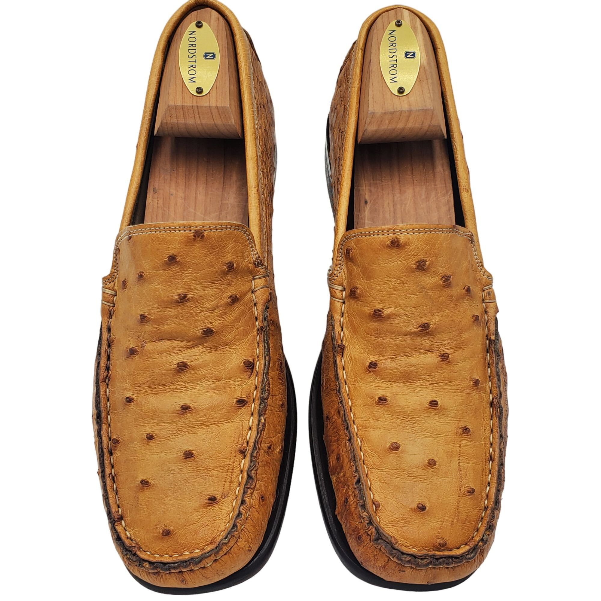 Other Italy Calzoleria Toscana Mens size 6.5 Brown Ostrich Leather Size US 6.5 / EU 39-40 - 10 Thumbnail