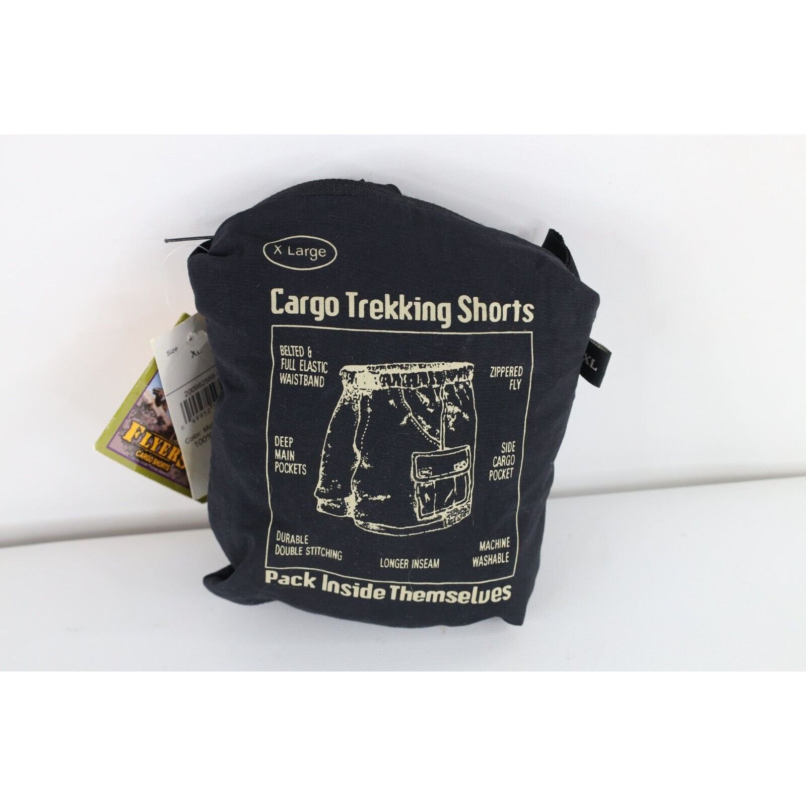 Vintage New Vintage 90s Streetwear Packable Cargo Trekking Shorts Size US 38 / EU 54 - 1 Thumbnail