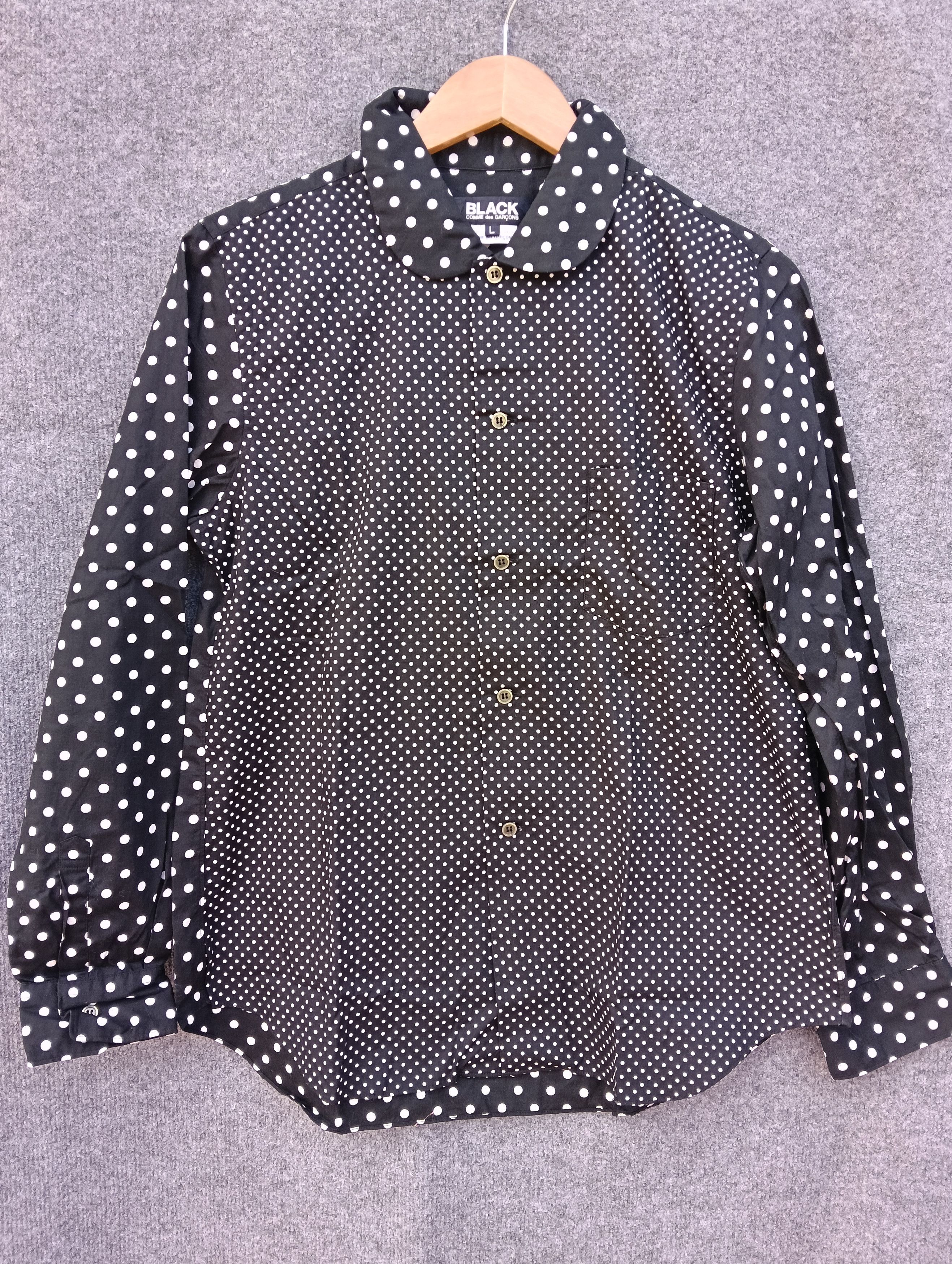 AD2011 Black Comme Des garcons long sleeve shirt size L.
