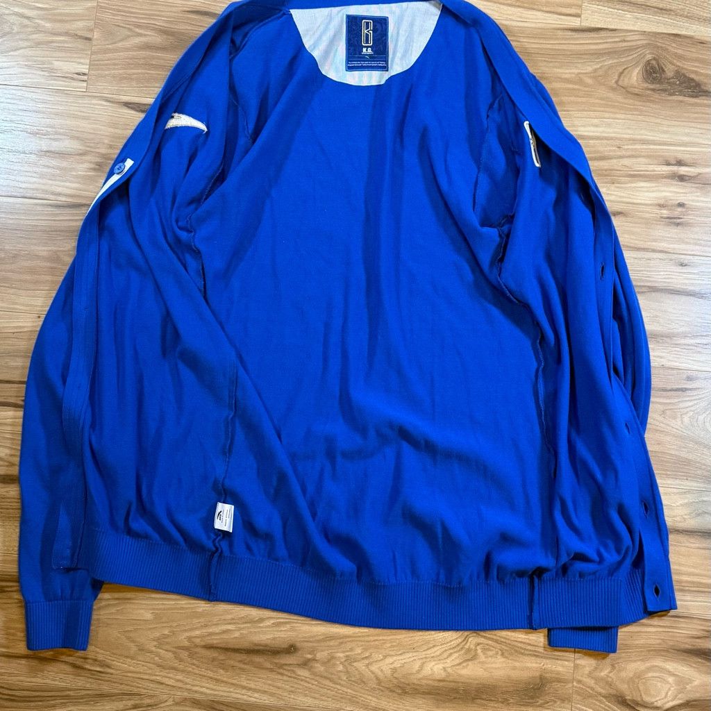 Jordan Brand ANTA Men’s L Kevin Garnett Wool Cardigan Blue Sweater Size US L / EU 52-54 / 3 - 3 Thumbnail