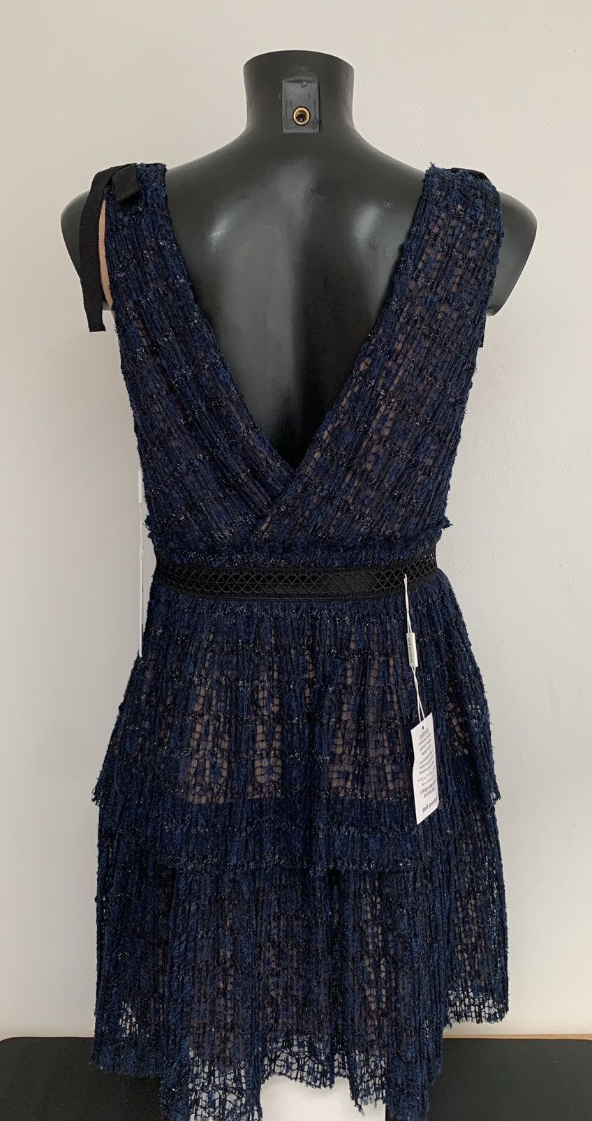 Self-Portrait Self Portrait Mini Dress Navy Size M / US 6-8 / IT 42-44 - 9 Thumbnail