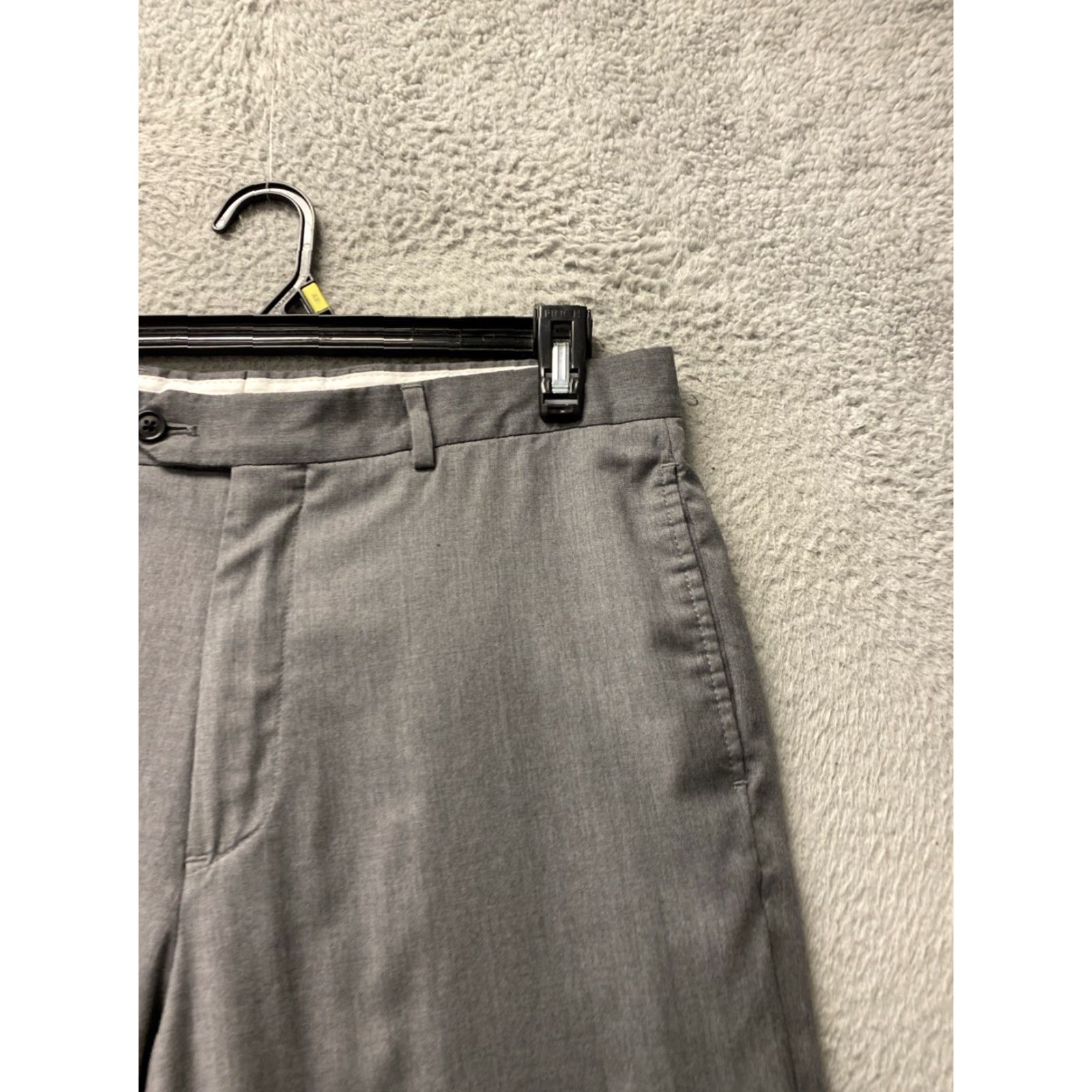 Brooks Brothers BROOKS BROTHERS Dress Pants Mens Gray 35x32 Flat Front Wool Blend /0298 Size US 35 - 3 Thumbnail