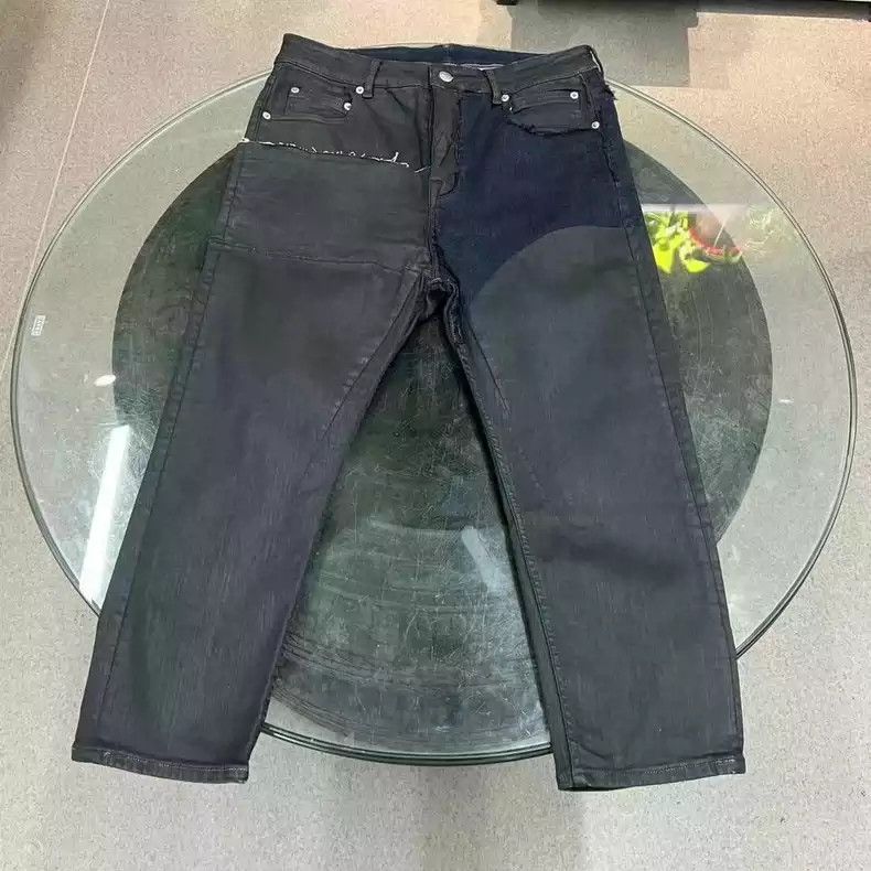 Pre-owned Rick Owens Main Line Color Matching Jeans In Black