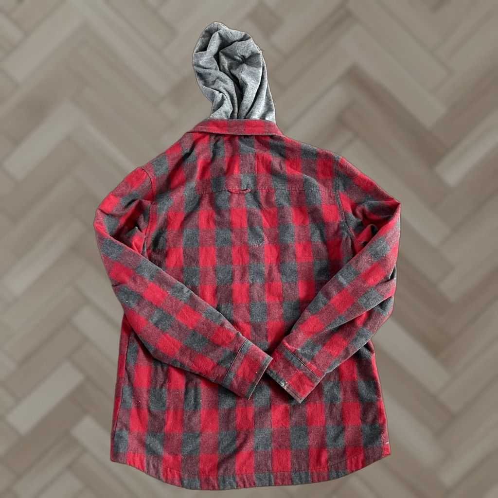 Flag & Anthem Flag & Anthem Mens Hooded Shirt Jacket Plaid Red size Medium Warm Size US M / EU 48-50 / 2 - 1 Thumbnail
