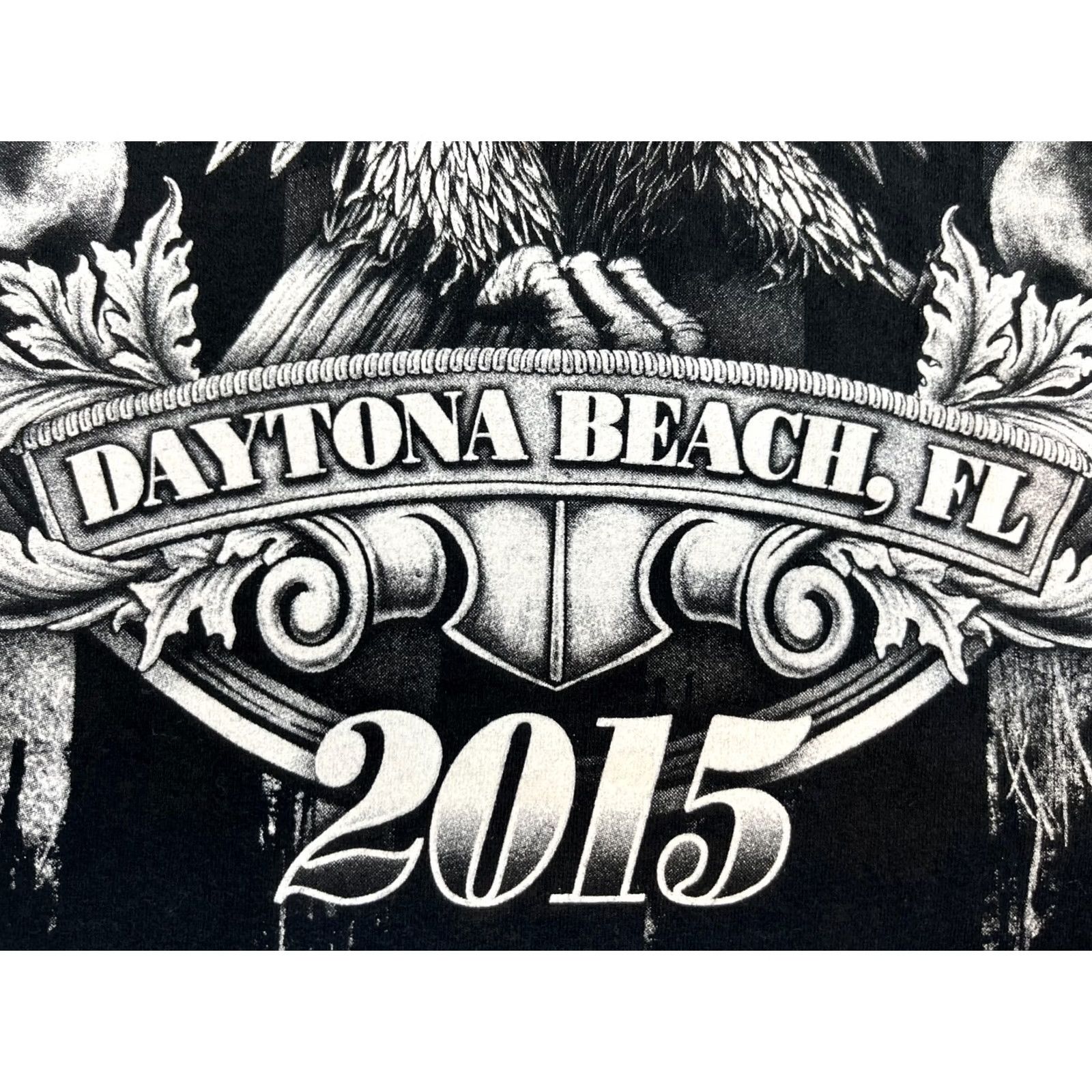 Fruit Of The Loom Fruit of the Loom T-Shirt Daytona Beach 2015 74th Bike Week Double-Sided Sz XL Black Men Shirt Size US XL / EU 56 / 4 - 5 Thumbnail