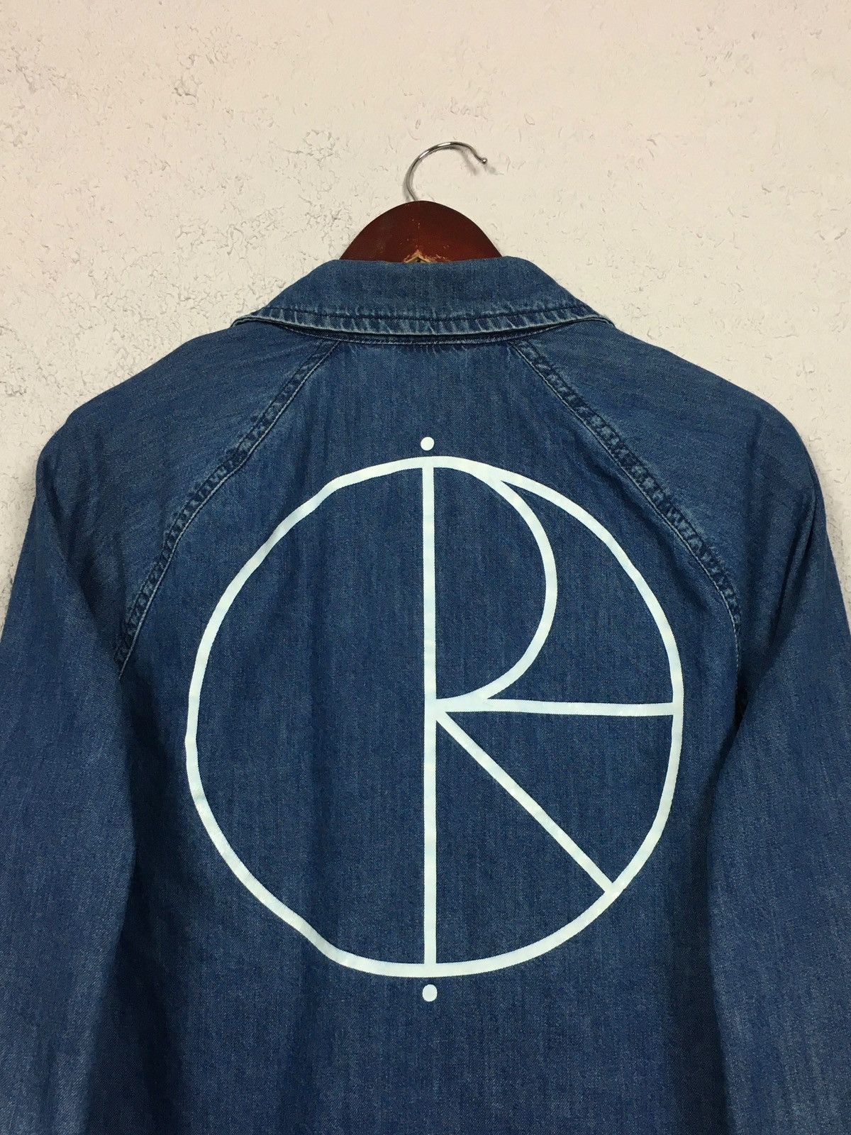 Polar Skate Co. × Vintage vintage jacket POLAR SKATE CO Stroke Logo Denim Coach Jacket Size US M / EU 48-50 / 2 - 4 Thumbnail