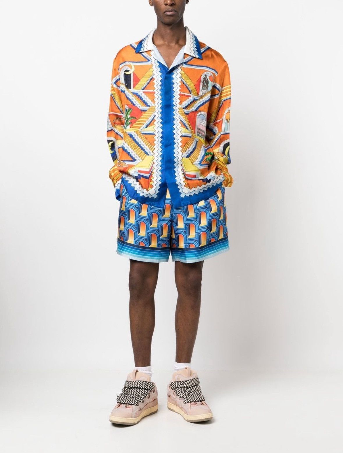 Escalier Infinite Print Silk Shirt