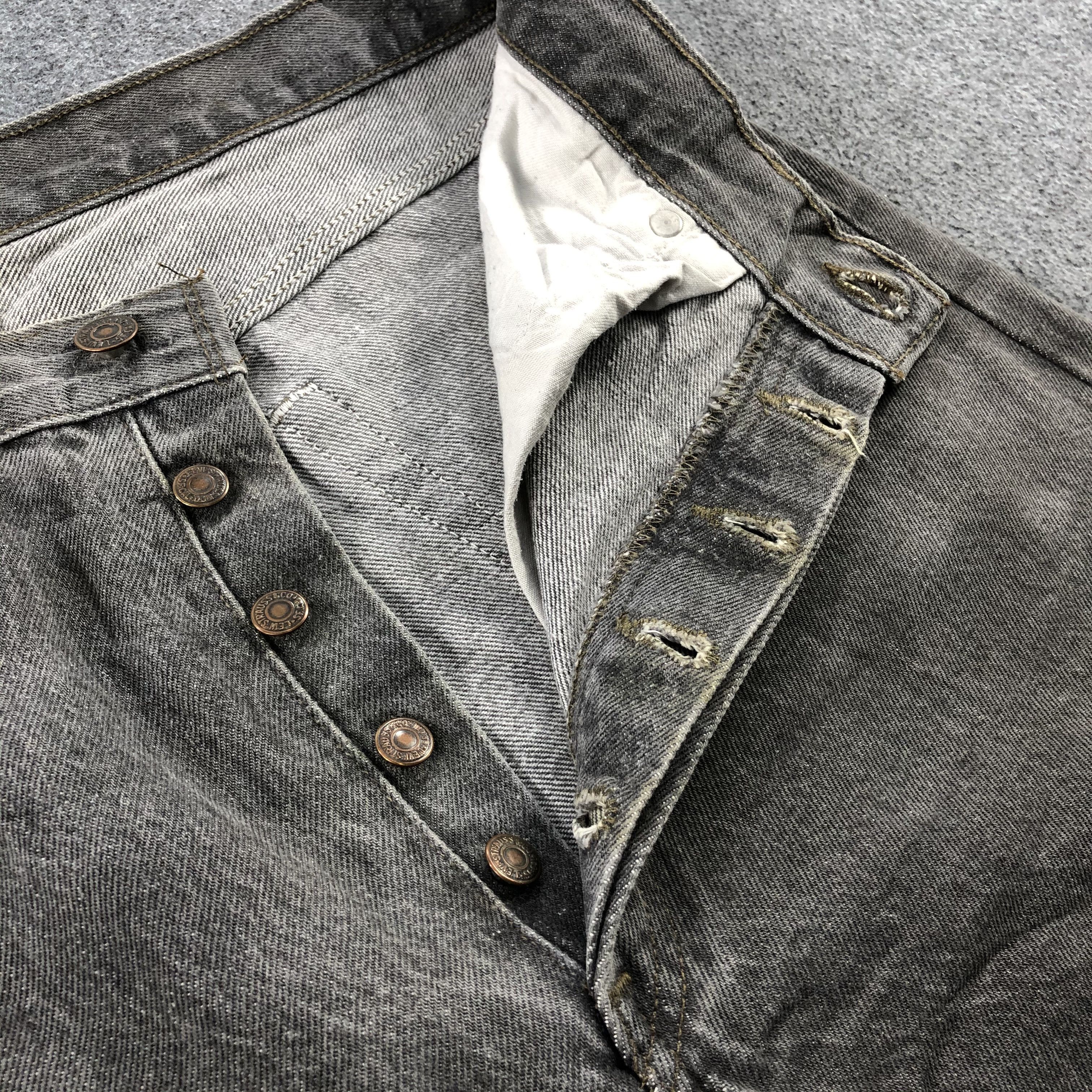 Levi's Vintage 90s Levis 501 Faded Black Jeans-JM2063 Size US 34 / EU 50 - 7 Thumbnail