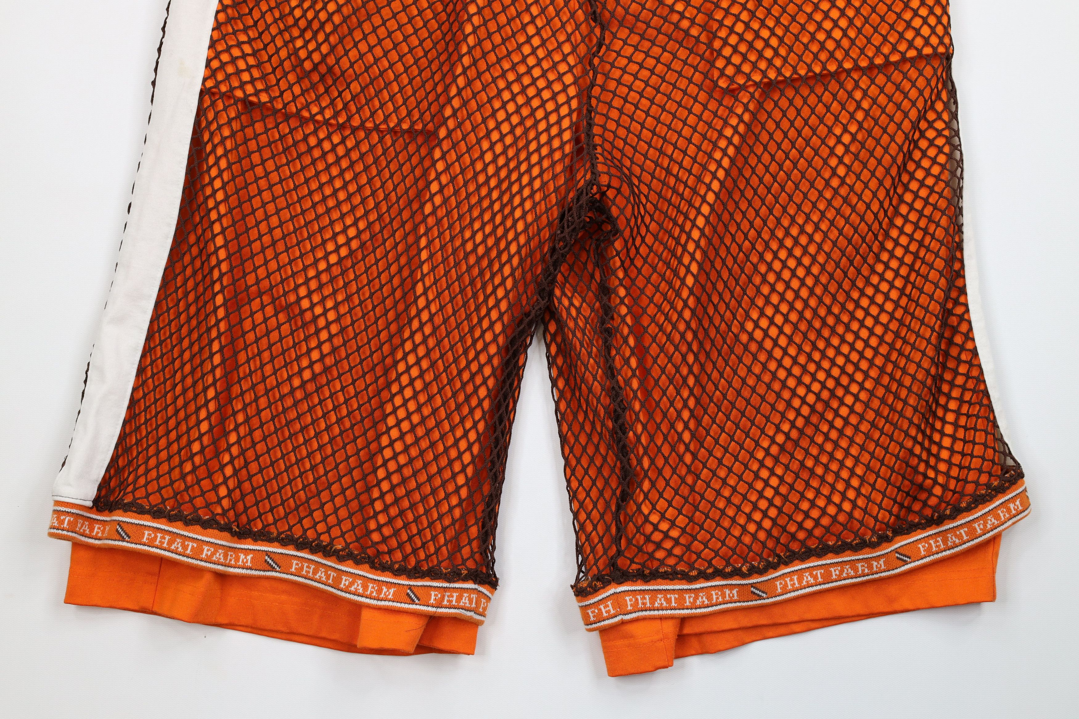 Phat Farm × Vintage Vintage Phat Farm Heavyweight Mesh Net Basketball Shorts Size US 36 / EU 52 - 3 Thumbnail