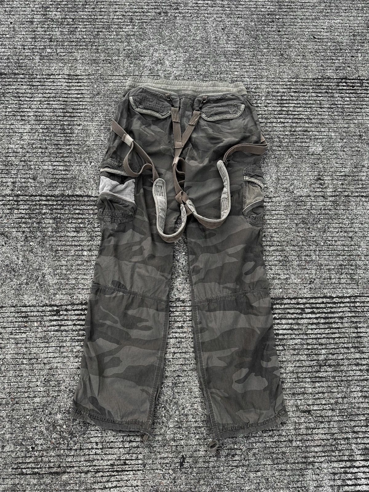 GOA Suspender Camo Parachute Cargo Pants