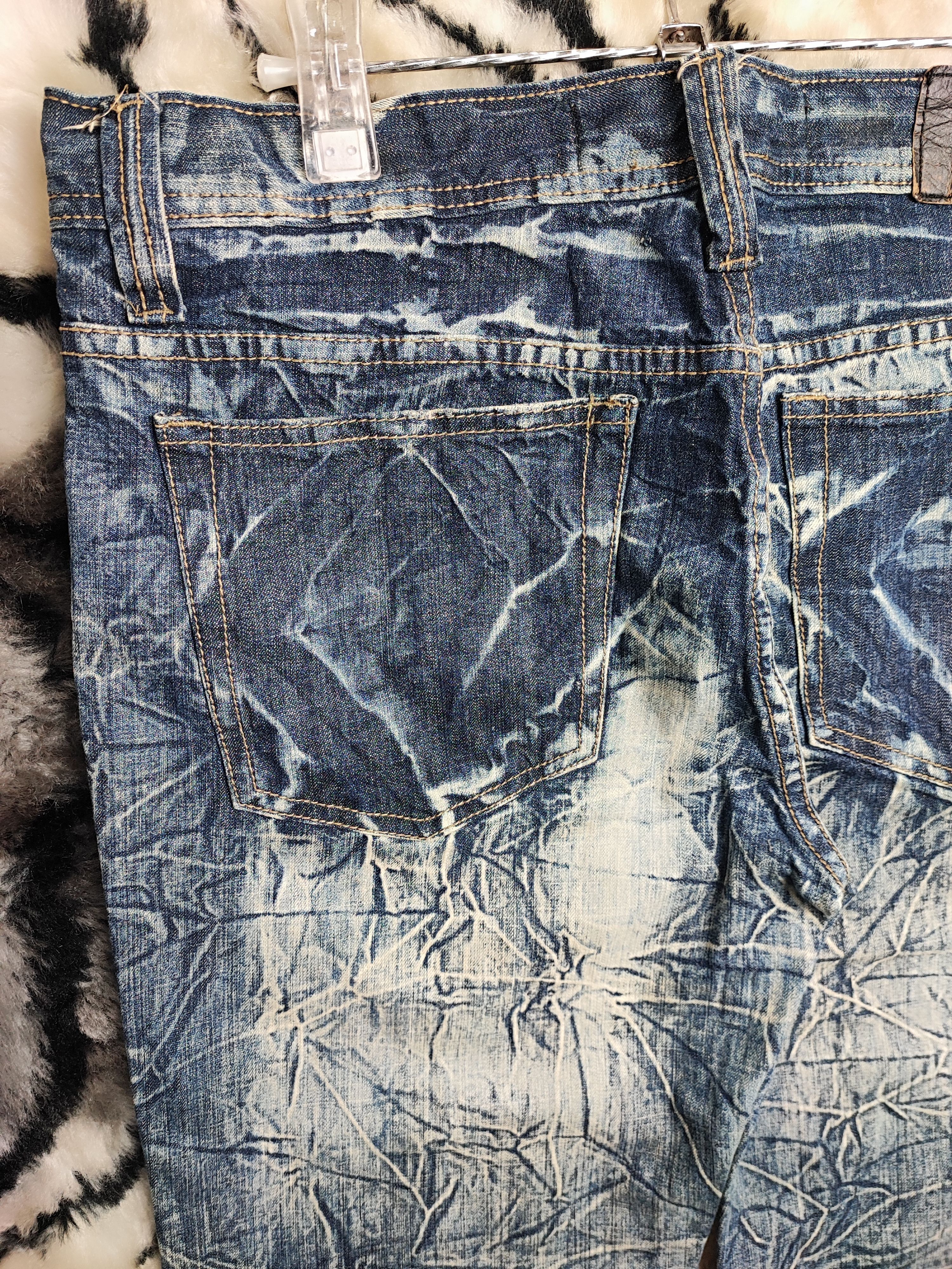 14th Addiction Vintage energy y2k bootcut baggy wide leg flare denim jeans Size US 35 - 16 Thumbnail
