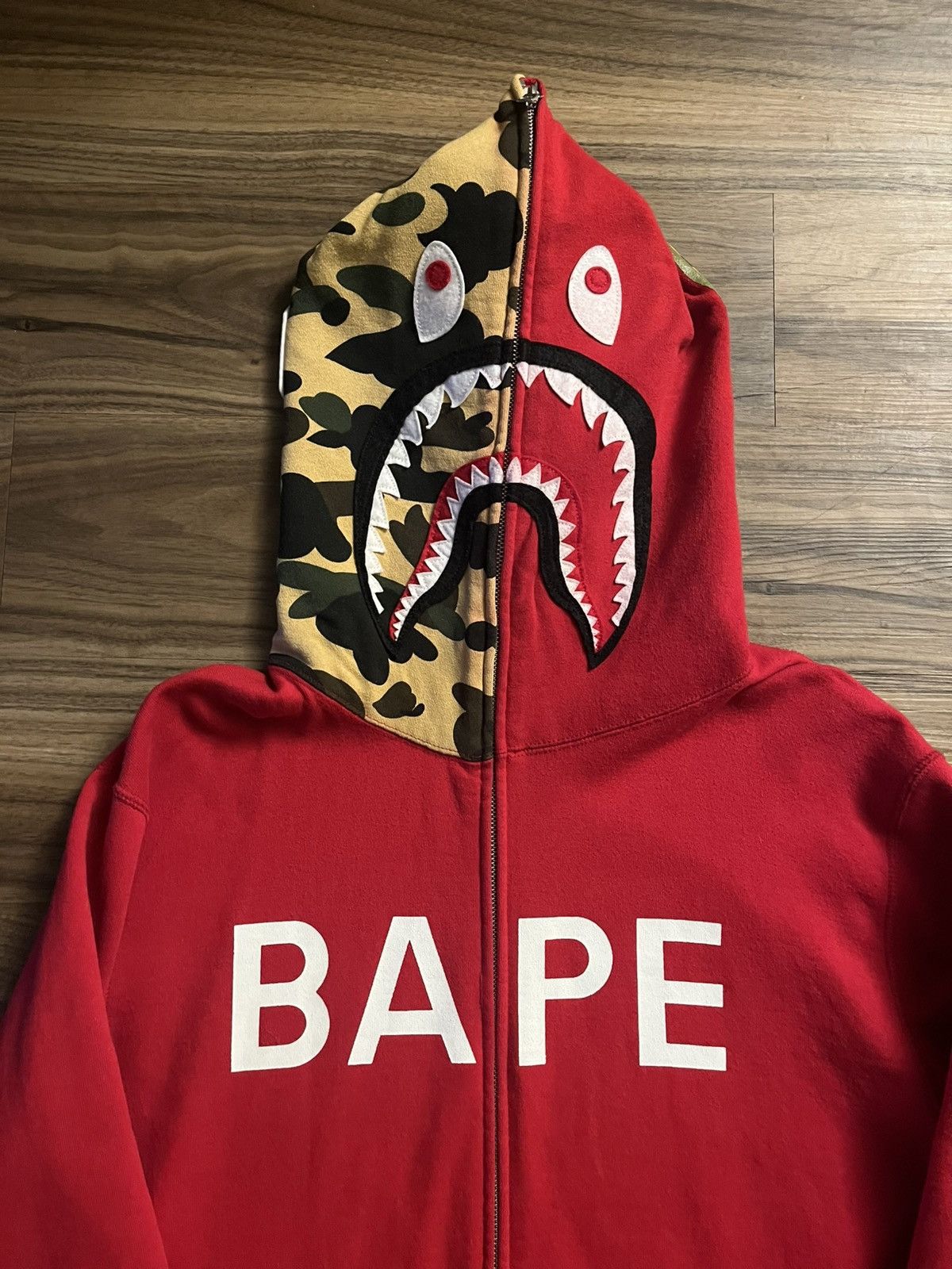 Bape Bape A Bathing Ape Shark Full Zip Hoodie XXL Size US XXL / EU 58 / 5 - 2 Thumbnail