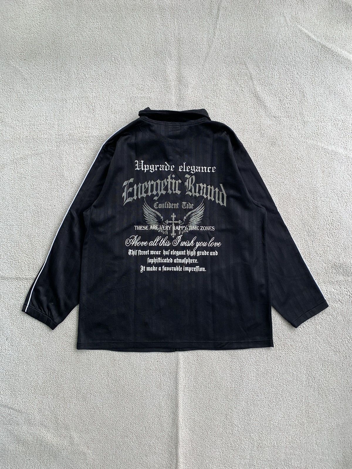 Japanese Brand × Vintage upgrade elegance energetic round poem zip track jacket Size US L / EU 52-54 / 3 - 1 Thumbnail