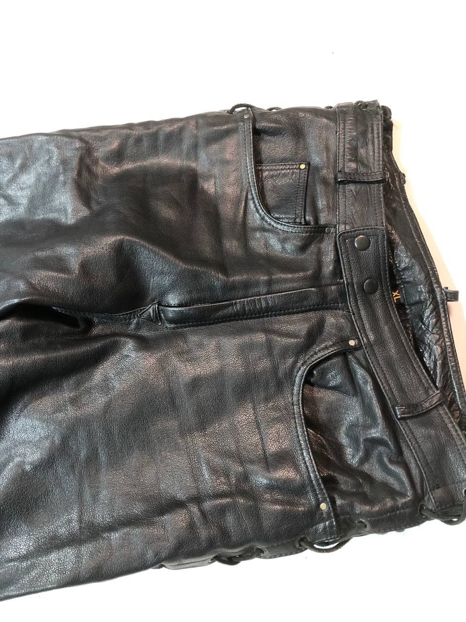Genuine Leather Avangarde Vintage Racing Biker Leather Pants Size US 35 - 10 Thumbnail