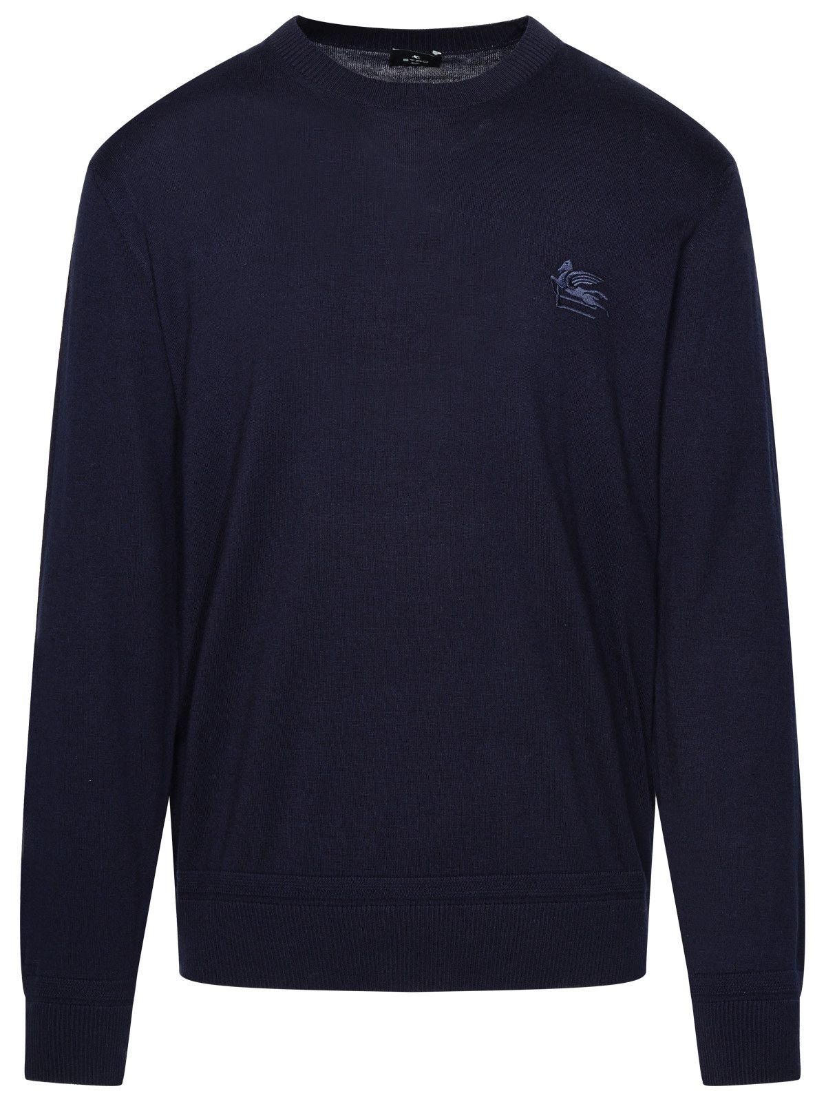 image of Etro Blue Cotton Blend Sweater, Men's (Size Large)