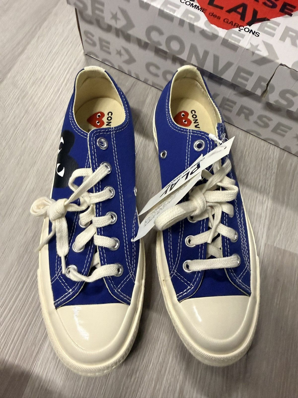 Comme des Garcons CDG Converse Low Shoe Blue Size US 7 / EU 40 - 2 Thumbnail