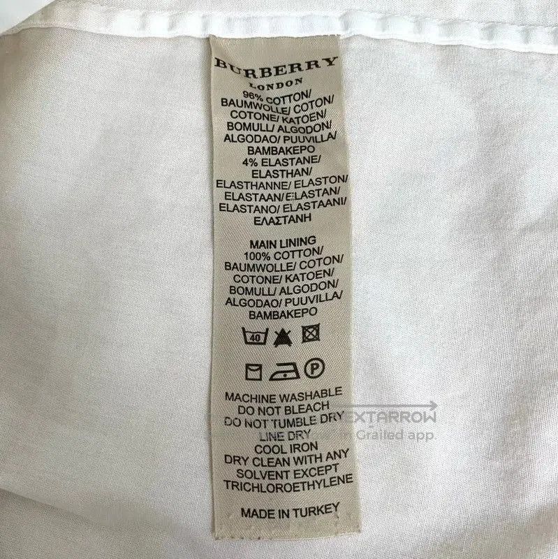 Burberry Burberry White Cotton Women's Long Sleeve Shirt. Size L / US 10 / IT 46 - 6 Thumbnail