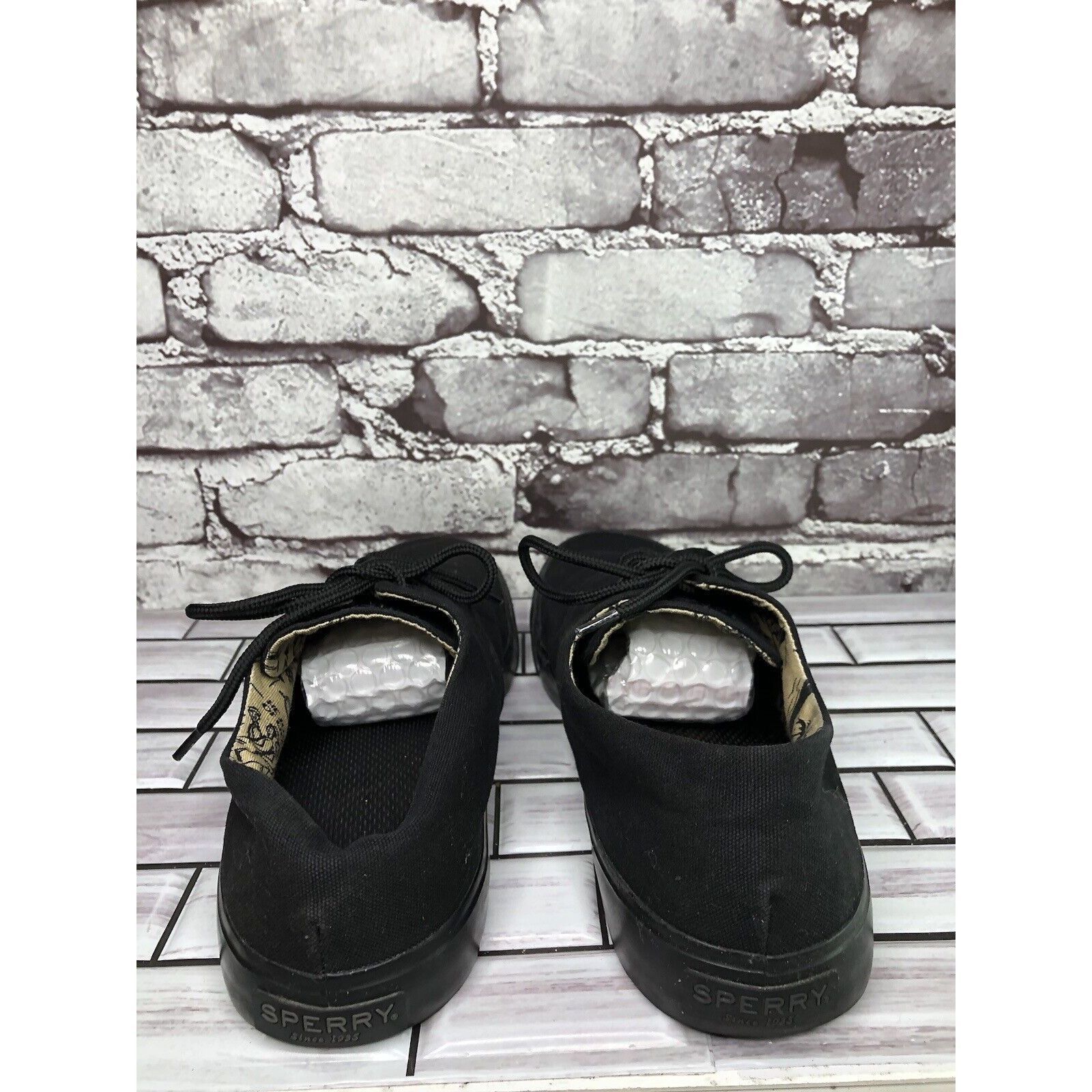 Sperry Sperry STS18438 Black Canvas Fabric Lace Up Casual Shoes Men Size US 10.5 / EU 43-44 - 4 Thumbnail