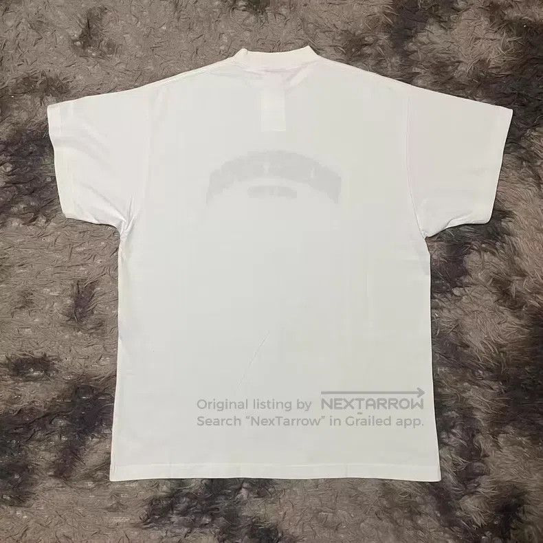 Balenciaga Balenciaga Embroidered Reversed Letter Logo Short Sleeve T Size US M / EU 48-50 / 2 - 2 Thumbnail