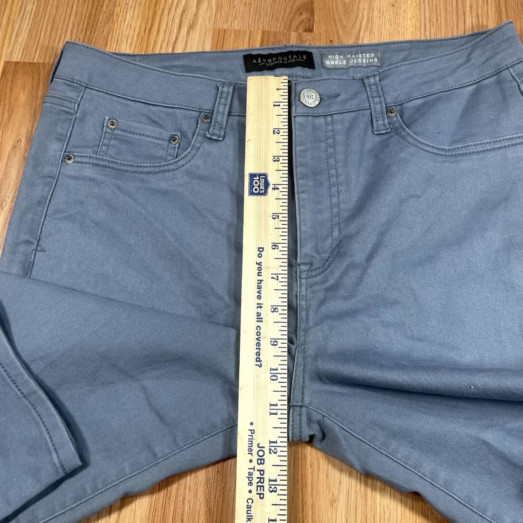 Vintage Aéropostale Pants Womens 12 Reg High Waisted Ankle Jegging Stretch Skinny Gray Jeans Size 24" / US 00 / IT 34 - 6 Thumbnail