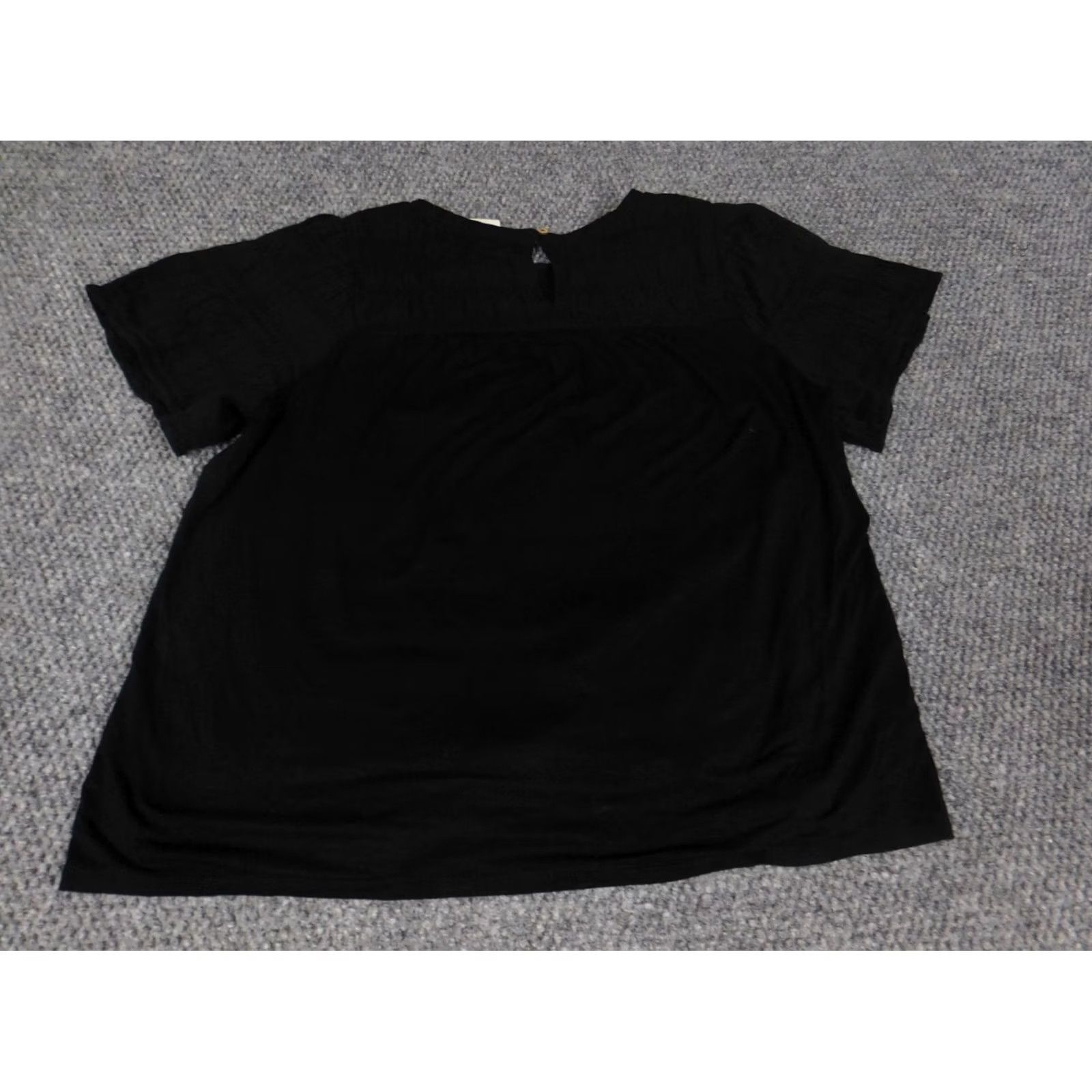 Vintage Knox Rose Blouse Women’s S Black Round Neck Short Sleeve Pullover Stretch Casual Shirt Ladies Regular Size S / US 4 / IT 40 - 7 Thumbnail