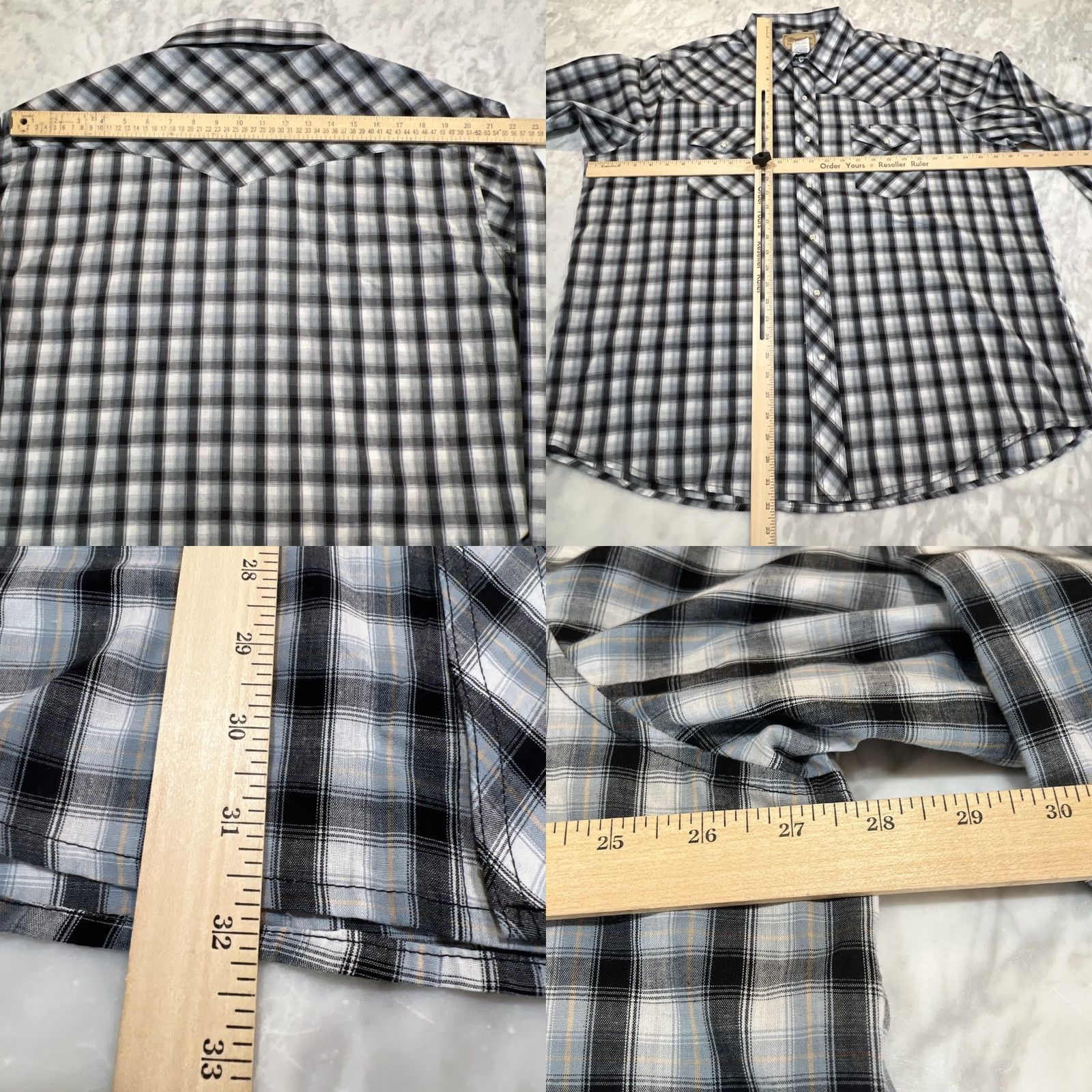 Wrangler Wrangler Mens 2XL Plaid Long Sleeve Snap Shirt Set 2 Cowboy Western Rancher Size US XXL / EU 58 / 5 - 10 Thumbnail