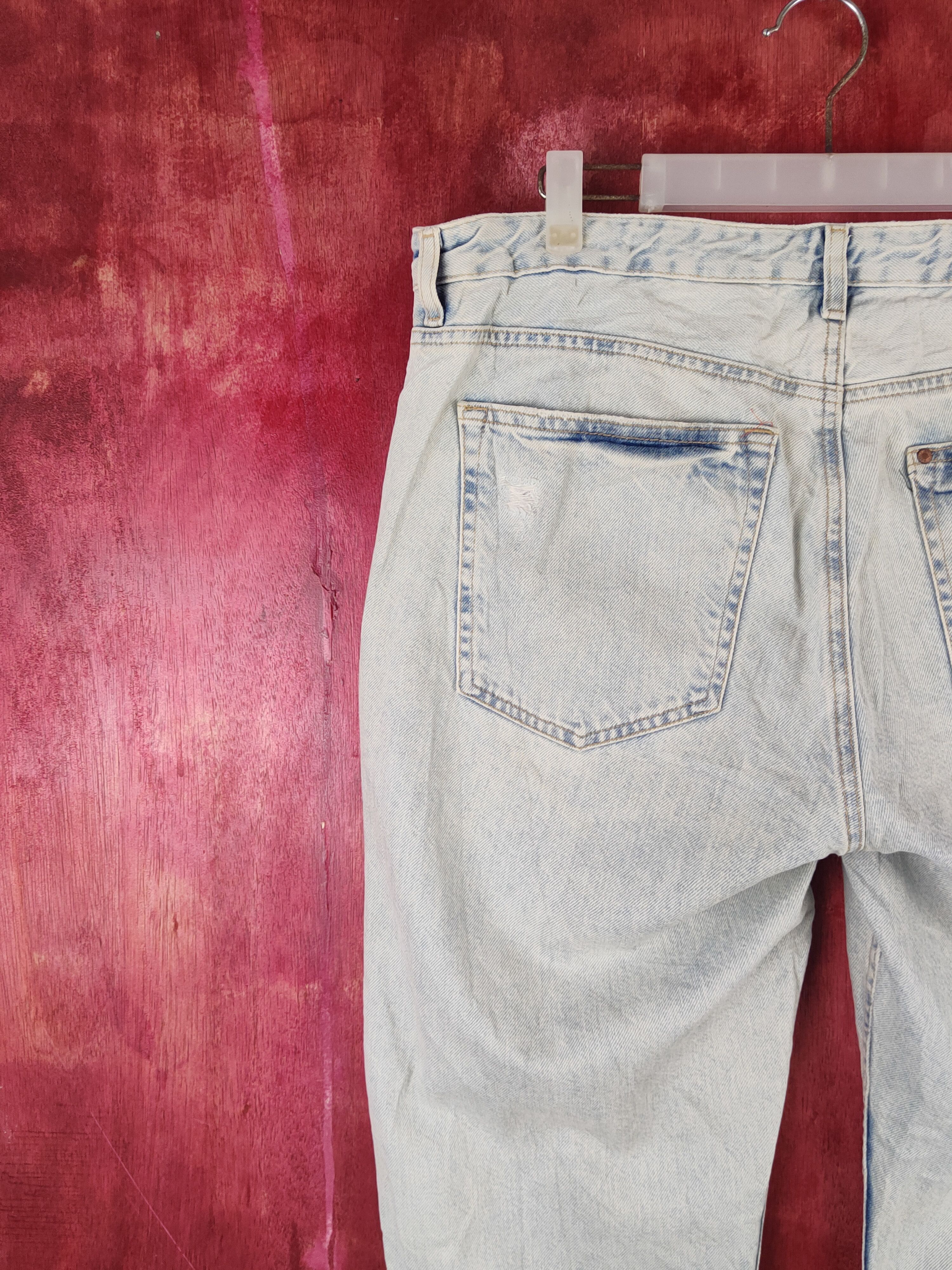 Japanese Brand & Denim Blue Faded Distressed Ripped Jeans #S2357 Size US 33 - 8 Thumbnail