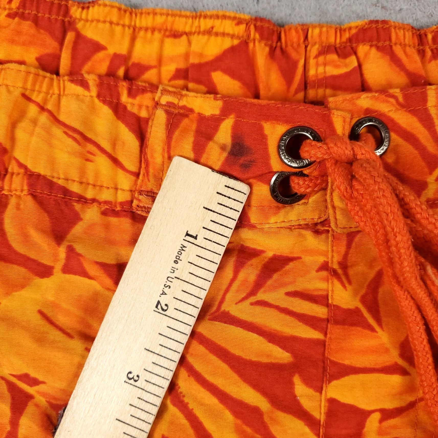 Nautica VINTAGE Nautica Shorts Bottom Men 2XL Orange Floral Beach Surf Trunks Mens American Hawaiian Classic 90s Size US 39 - 4 Thumbnail