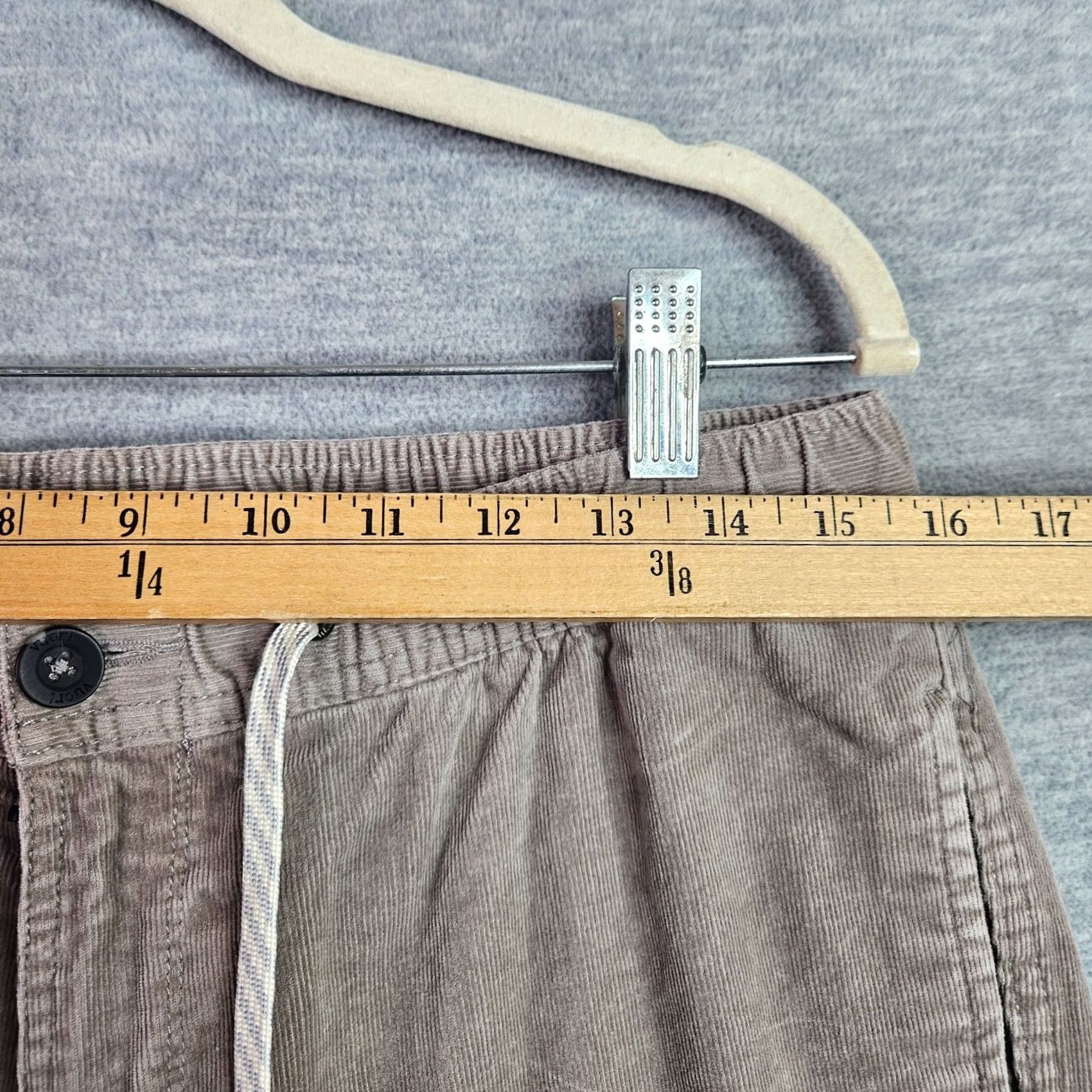 Vuori Vuori Men’s Corduroy Pants L Taupe Brown Cotton Blend Elastic Waist Drawstring Casual Size US 33 - 7 Thumbnail