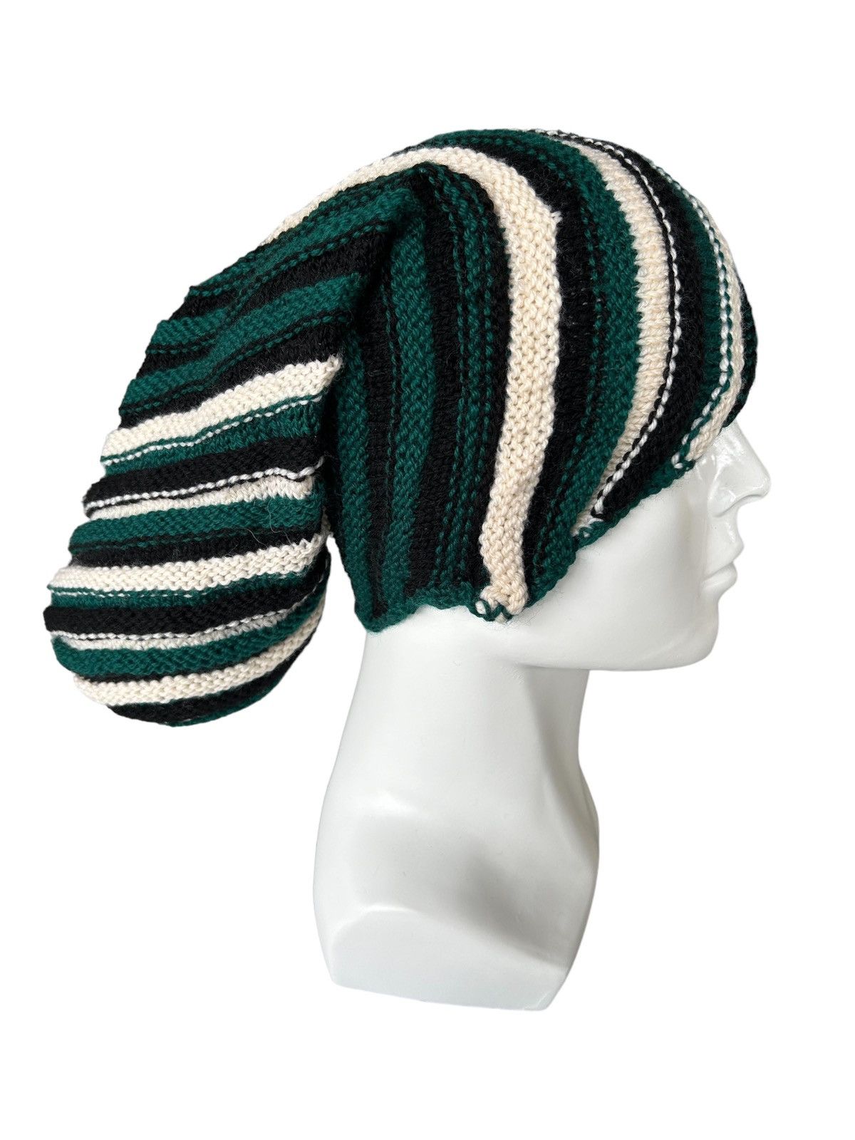14th Addiction × Japanese Brand Crochet Knitted Handmade Long Beanie Hats Size ONE SIZE - 2 Thumbnail