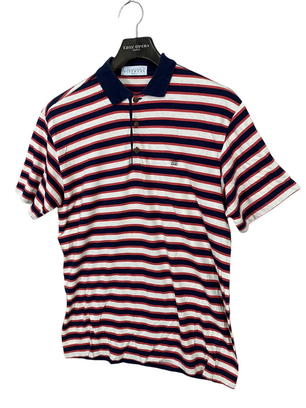 Designer × Givenchy Vintage gentleman givenchy paris striped polo Size US M / EU 48-50 / 2 - 2 Thumbnail