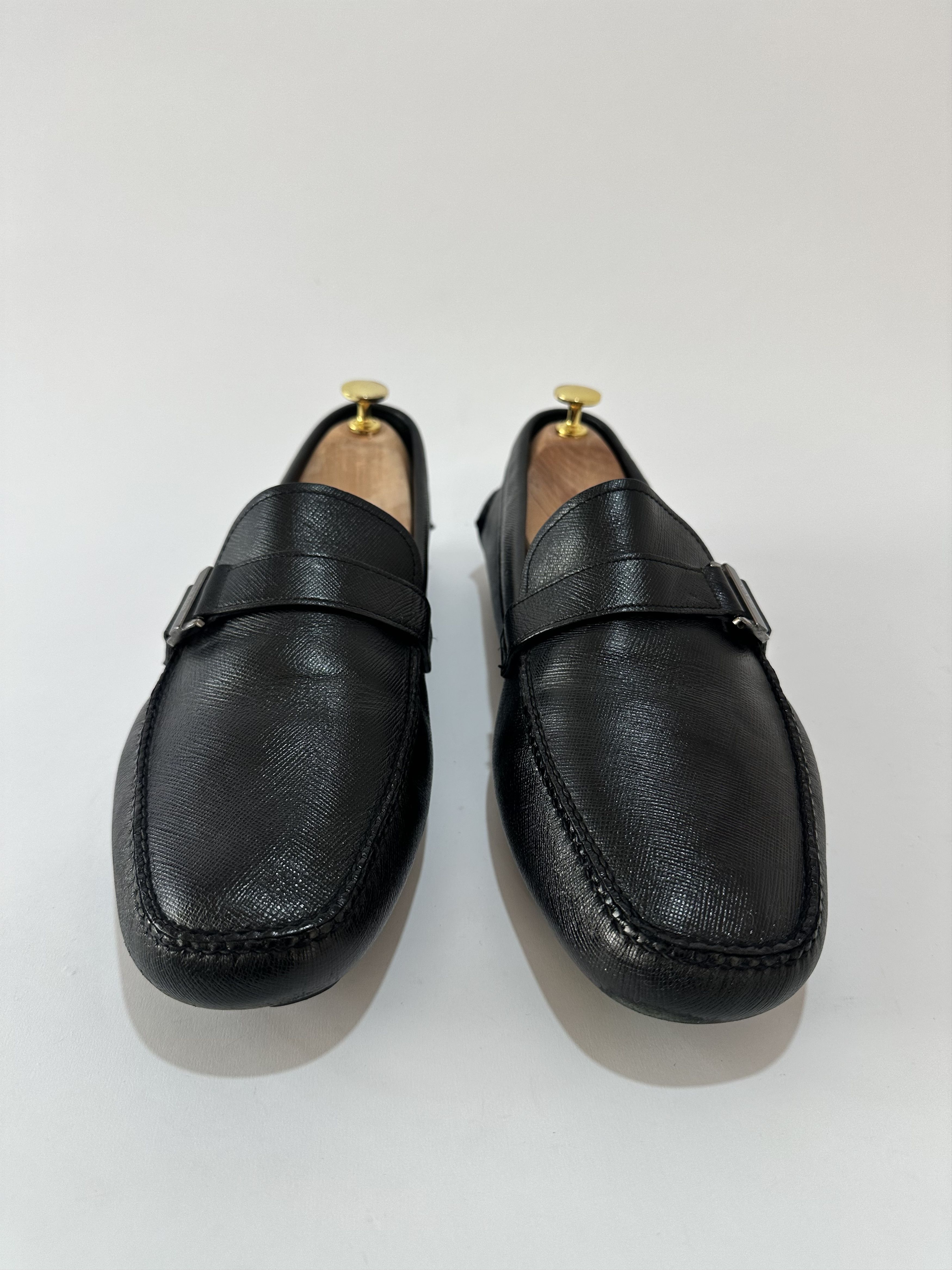 Prada Prada Black Leather Slip On Loafers Size 11 US Size US 11 / EU 44 - 2 Thumbnail