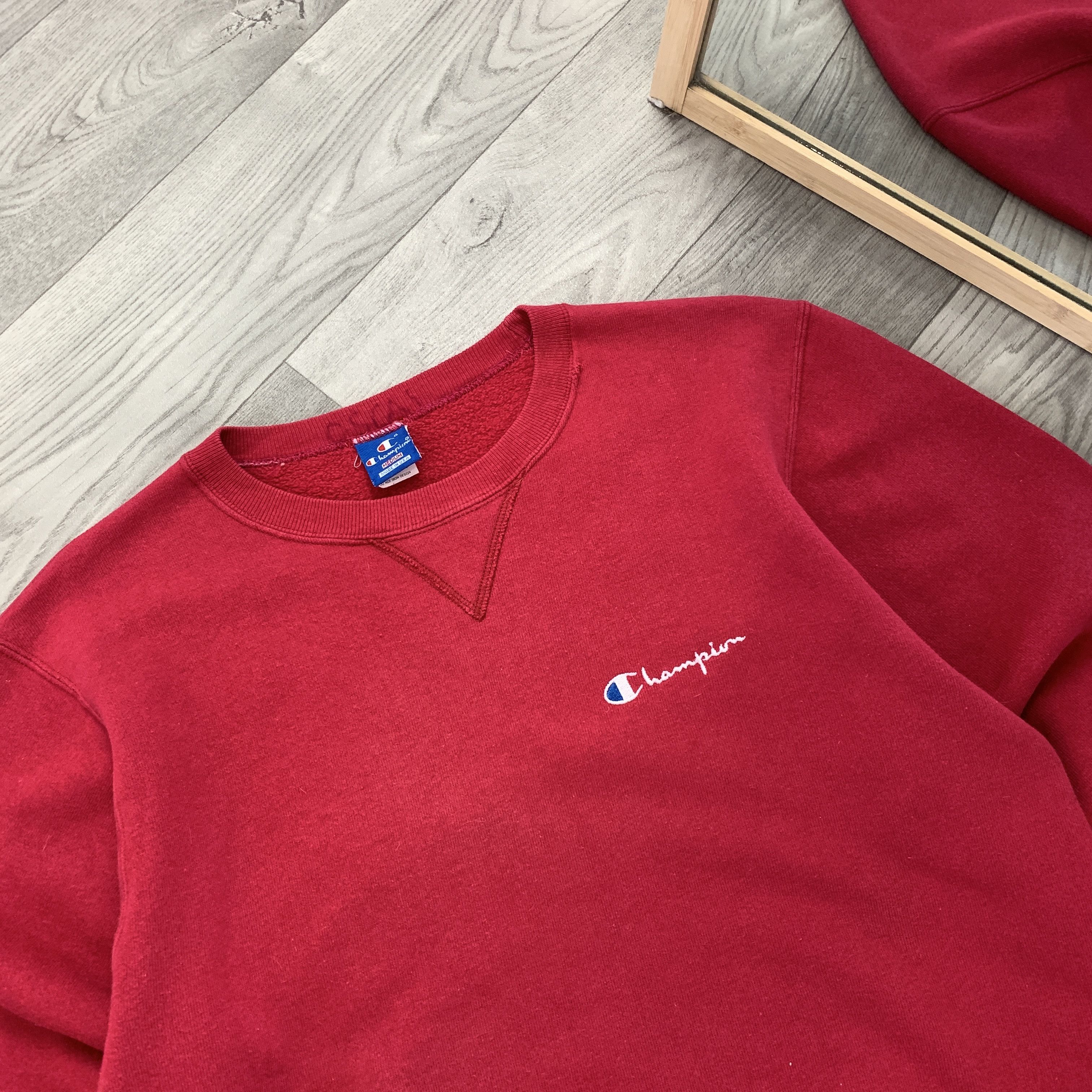 Champion Vintage Champion Made in USA Boxy Red Crewneck Sweatshirt Size US M / EU 48-50 / 2 - 3 Thumbnail