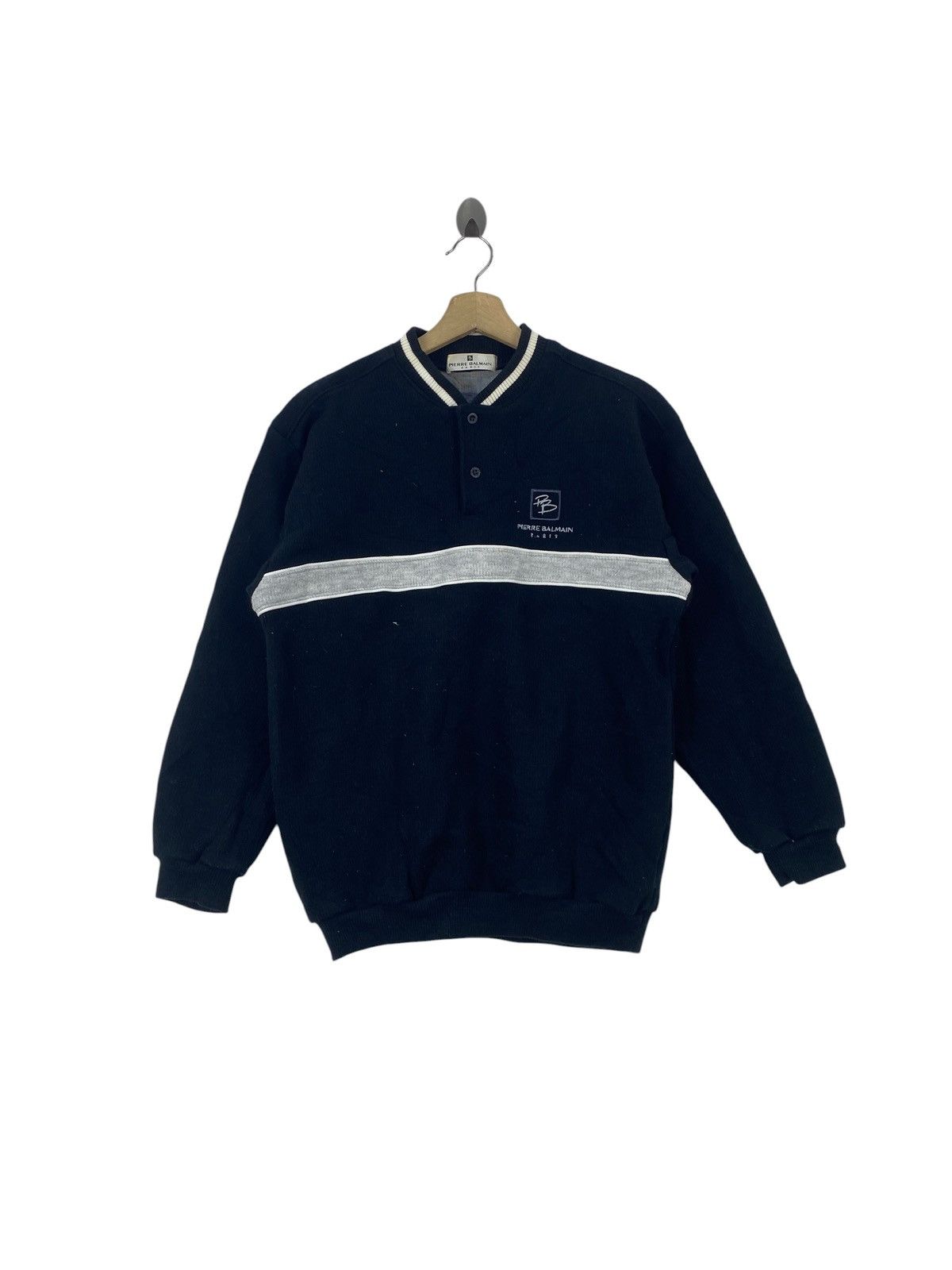 Pierre Balmain Vintage PIERRE BALMAIN Paris Sweatshirt Pullover Embroidered Size US M / EU 48-50 / 2 - 1 Thumbnail